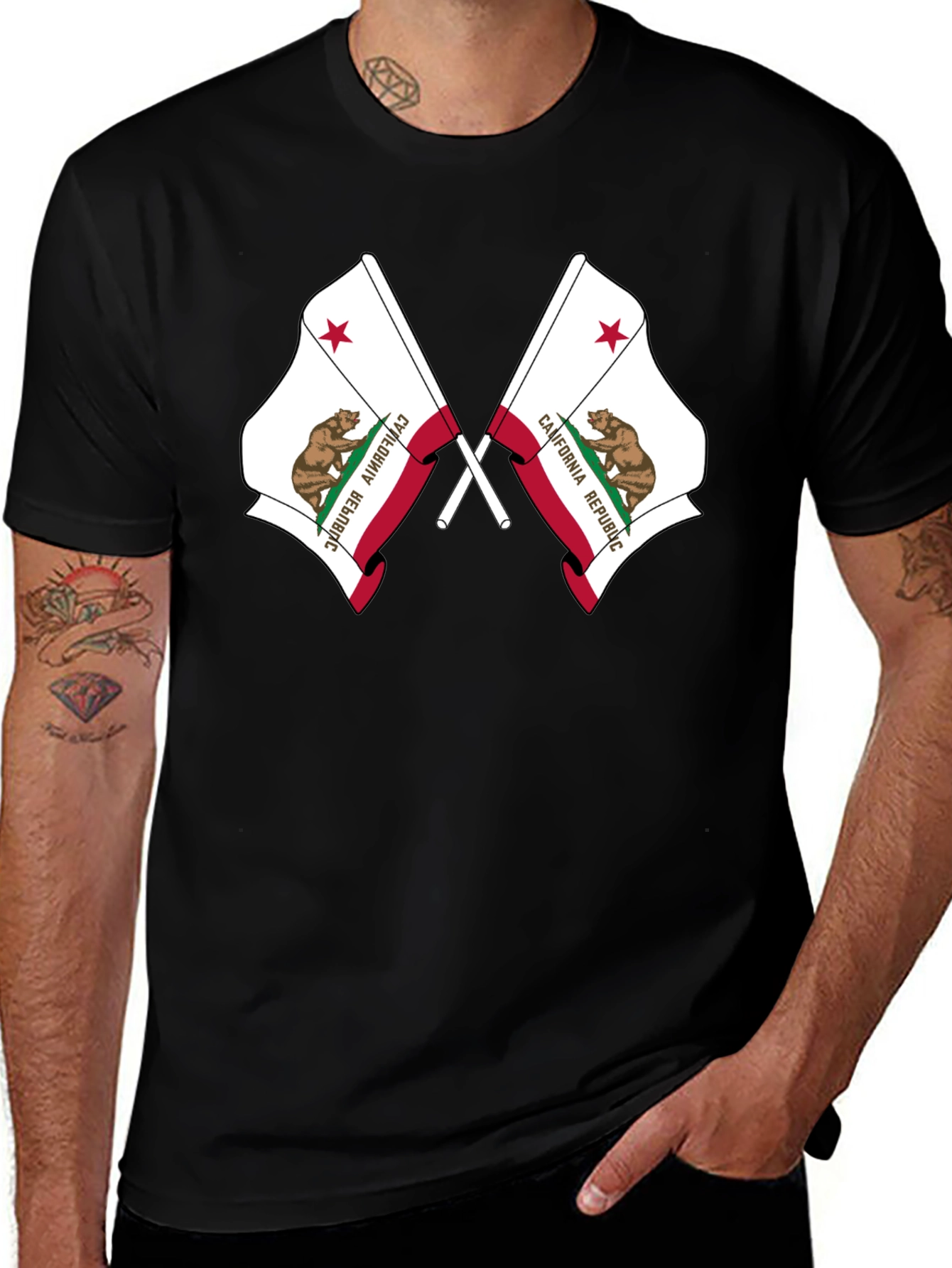 California Republic Flag Graphic T-Shirt