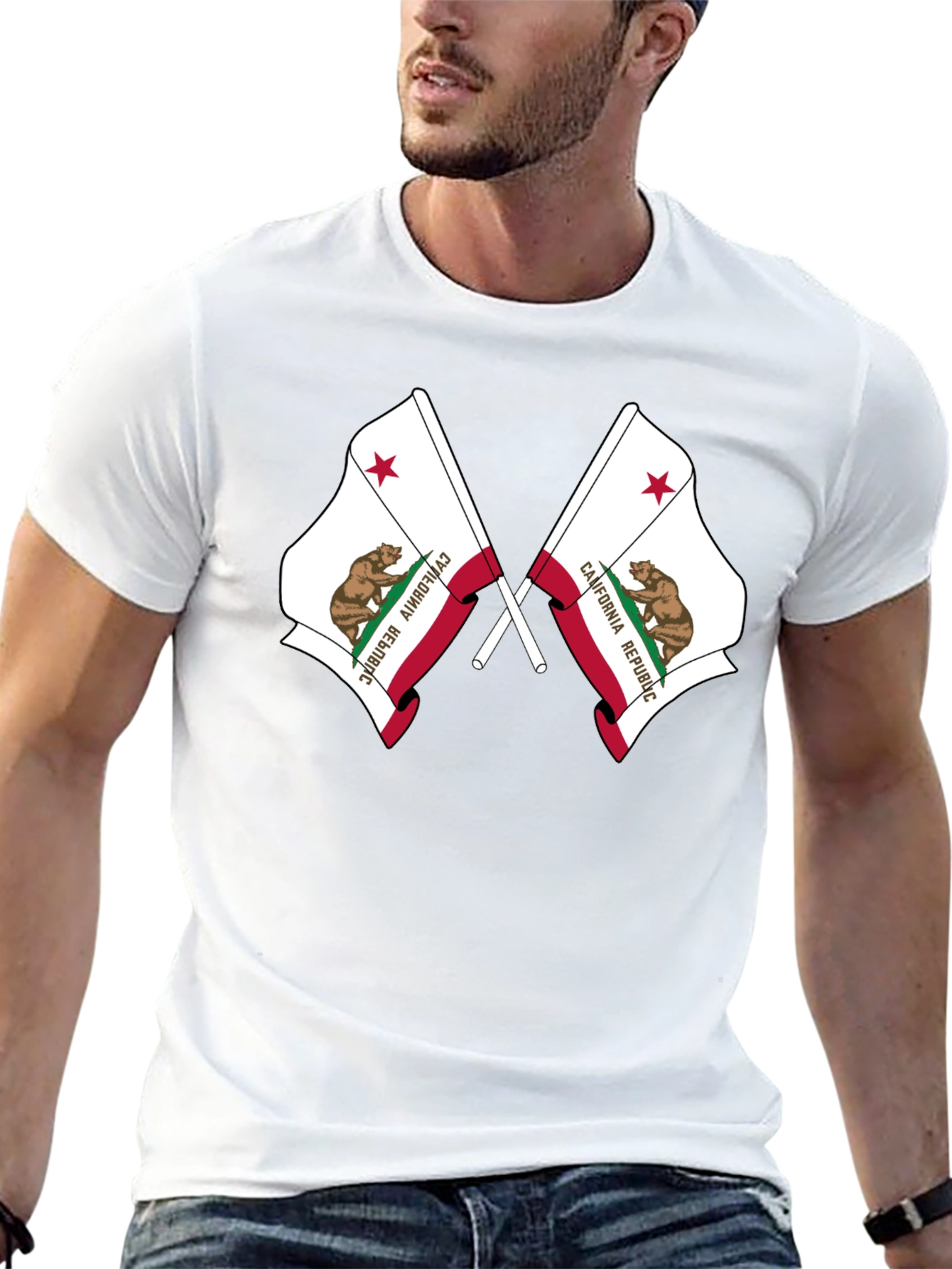 California Republic Flag Graphic T-Shirt
