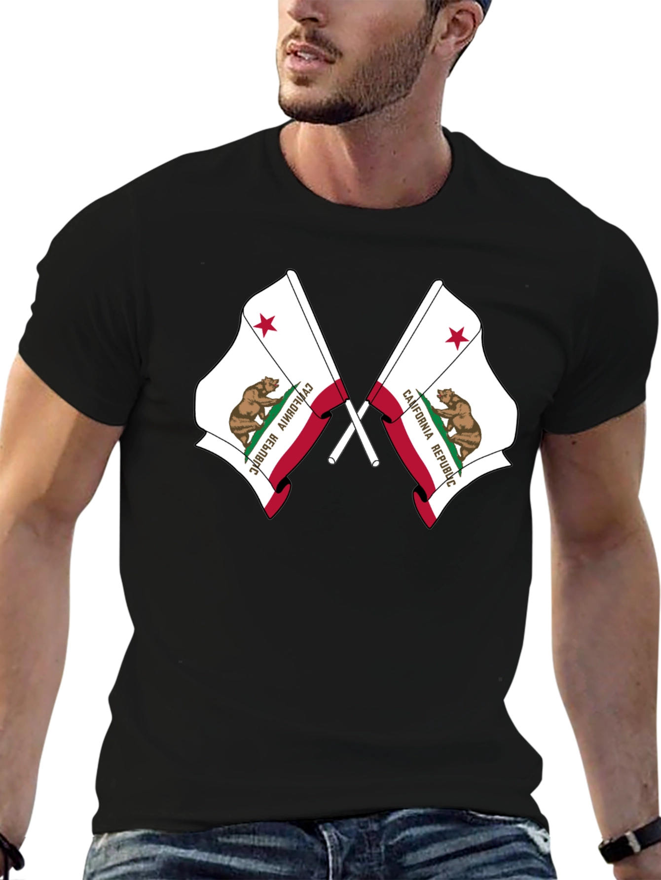California Republic Flag Graphic T-Shirt