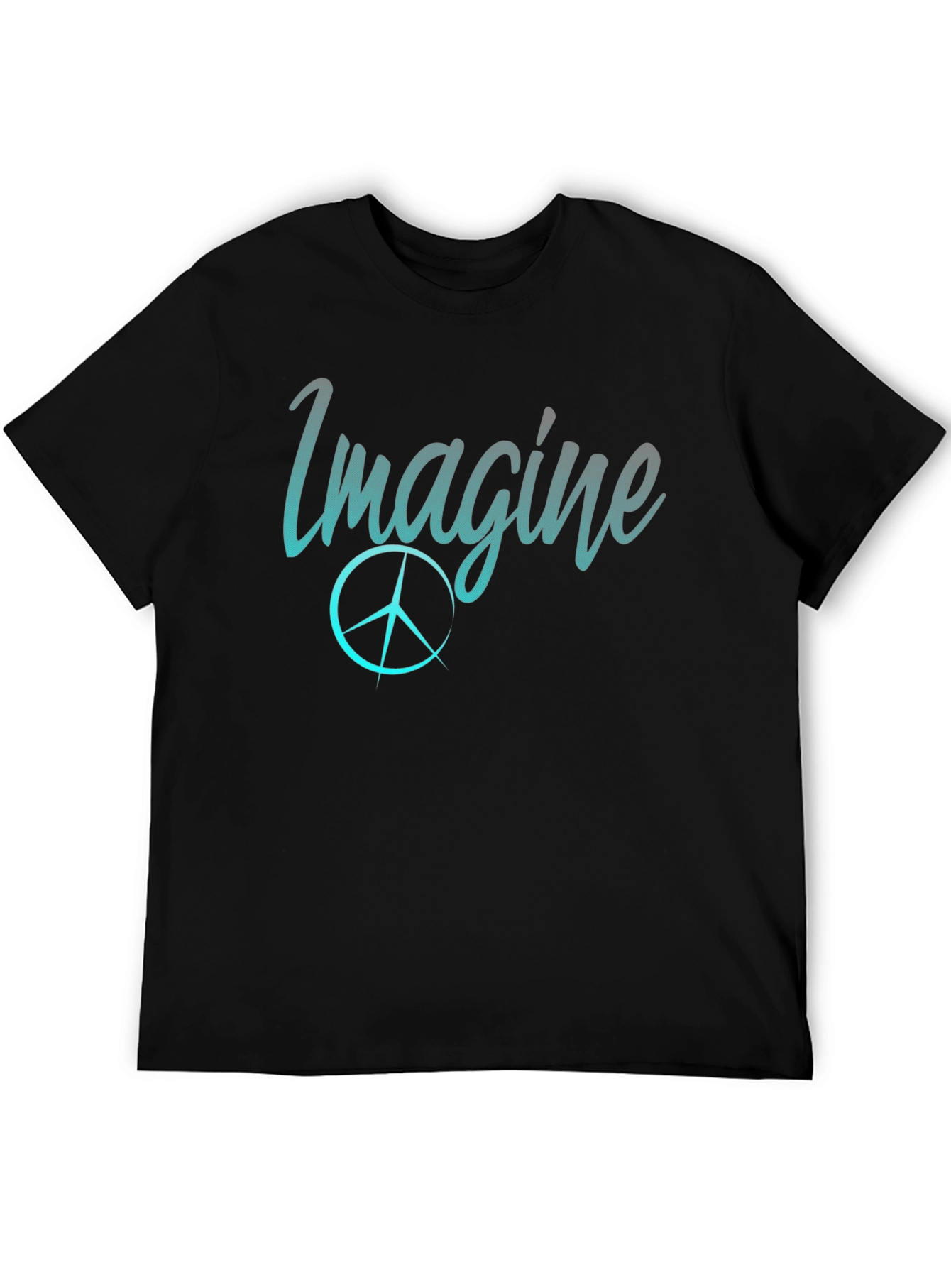 Imagine Peace Sign Black T-Shirt