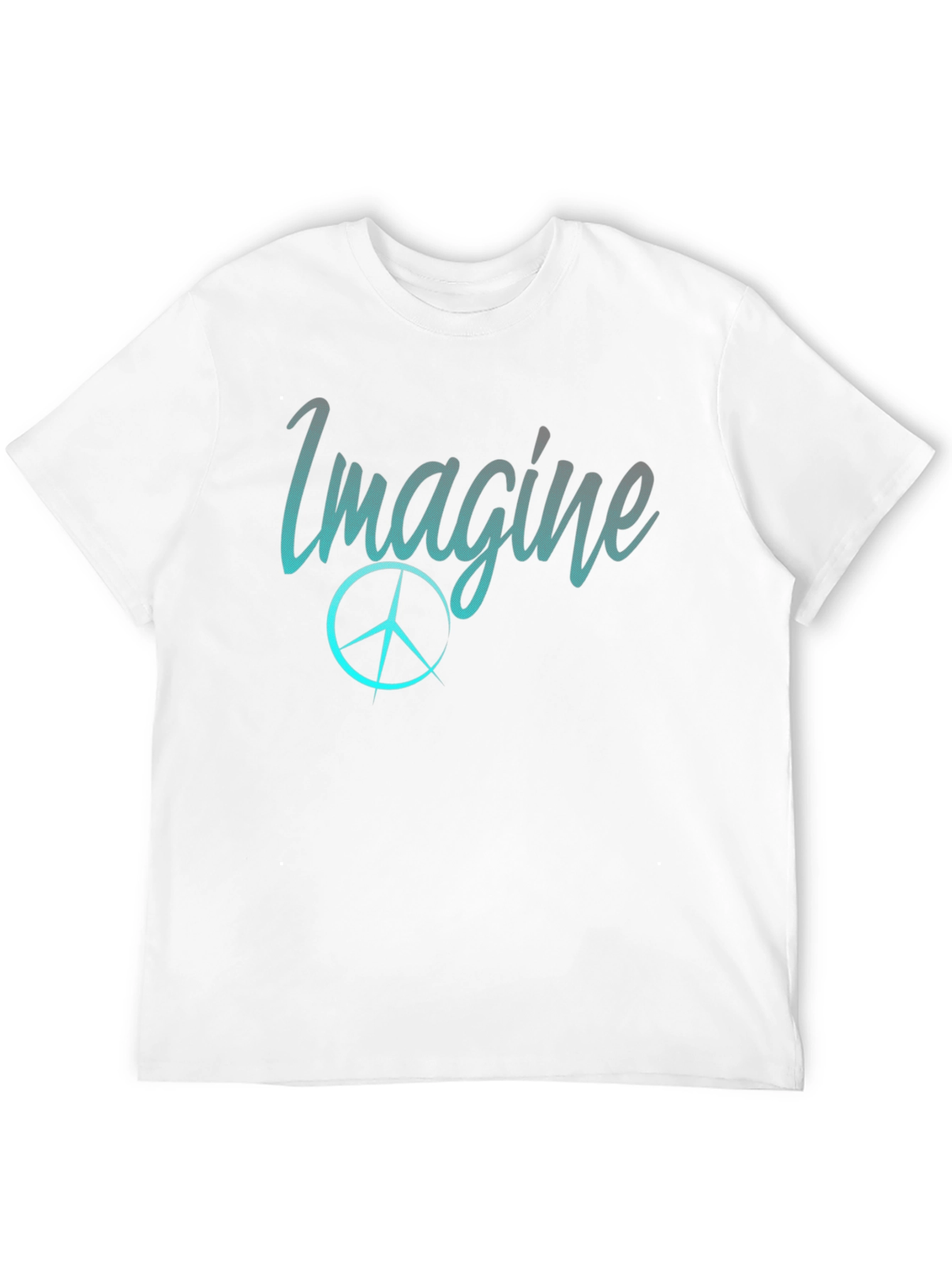 Imagine Peace Sign Black T-Shirt