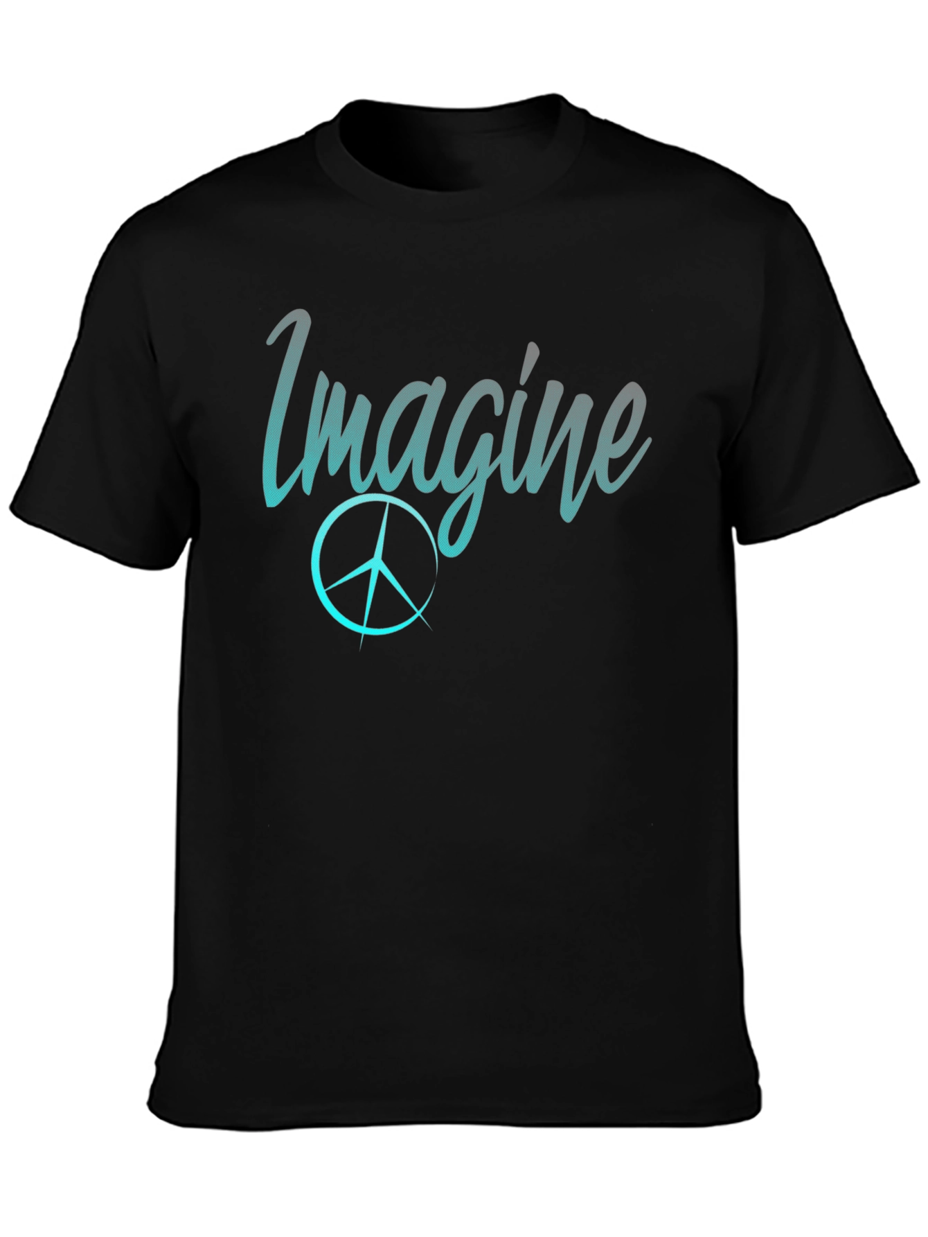 Imagine Peace Sign Black T-Shirt