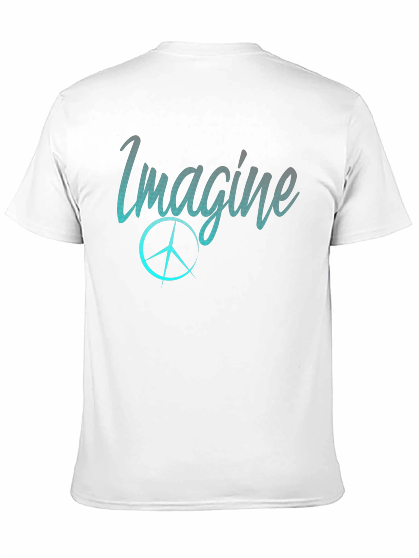 Imagine Peace Sign Black T-Shirt