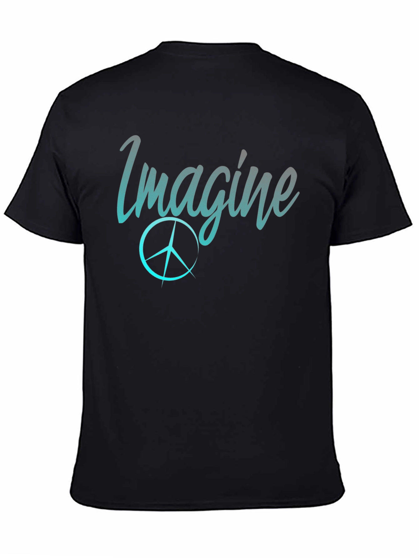 Imagine Peace Sign Black T-Shirt