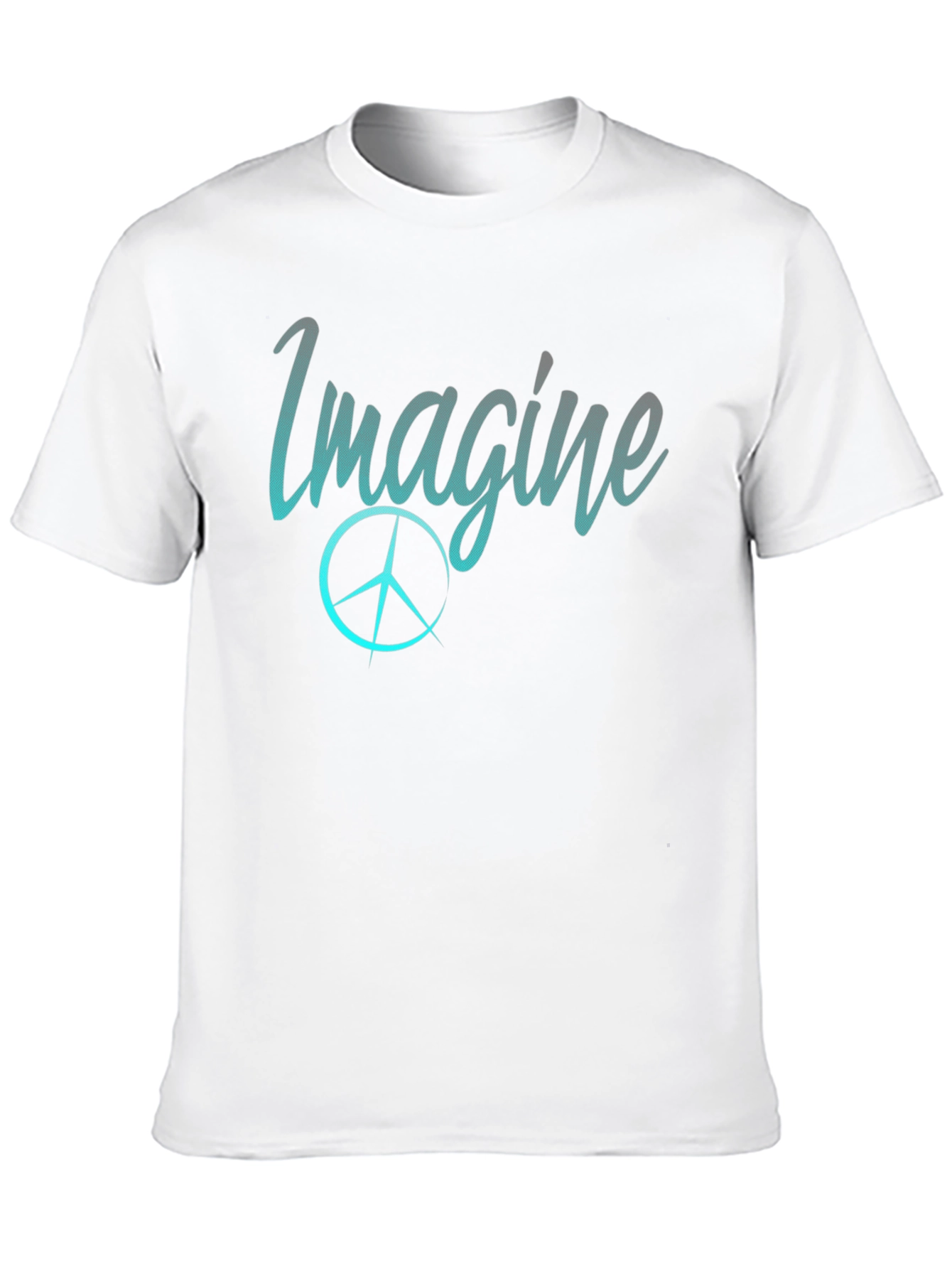 Imagine Peace Sign Black T-Shirt