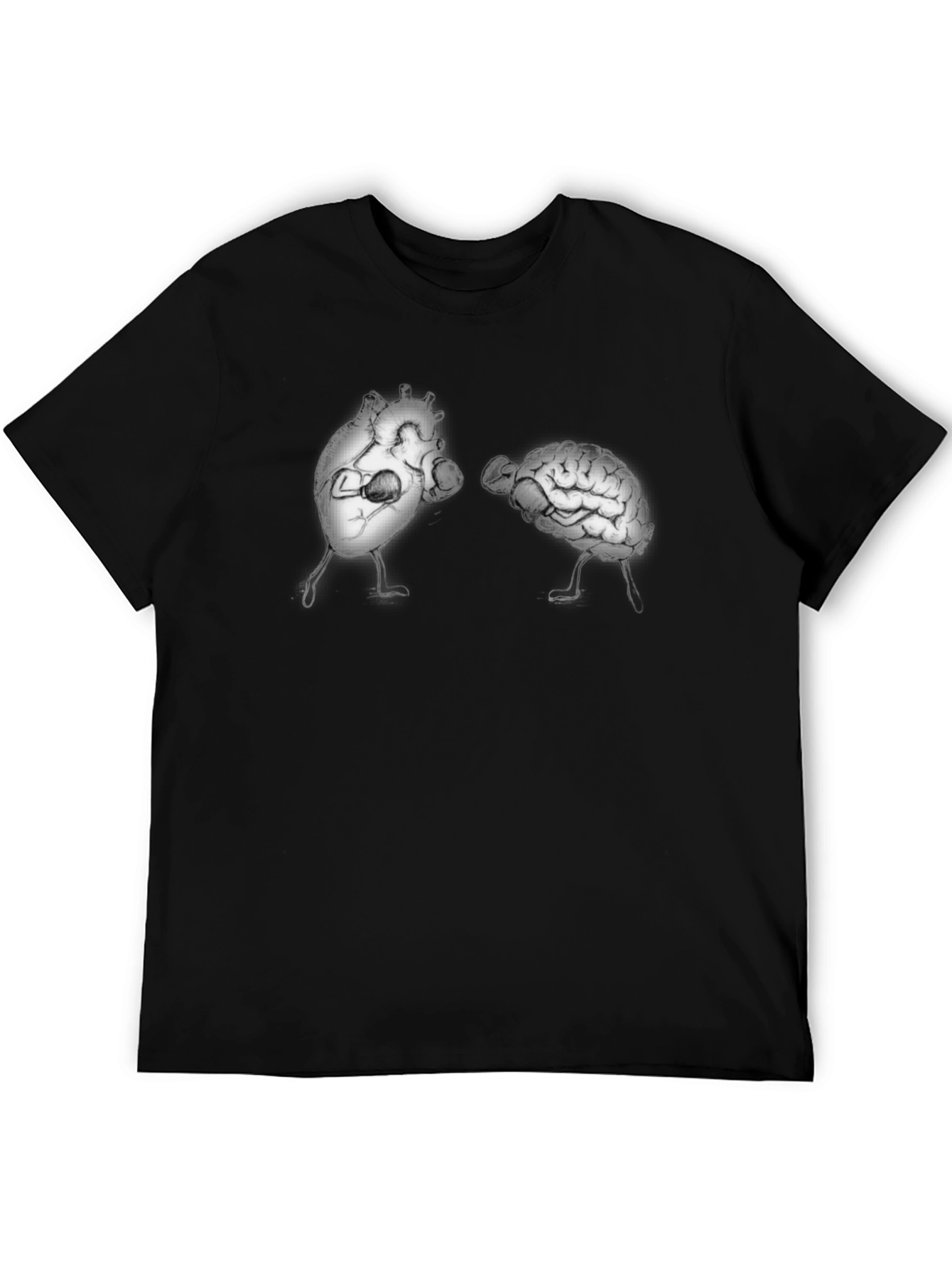 Heart vs. Brain Graphic Tee - Funny Anatomy T-Shirt