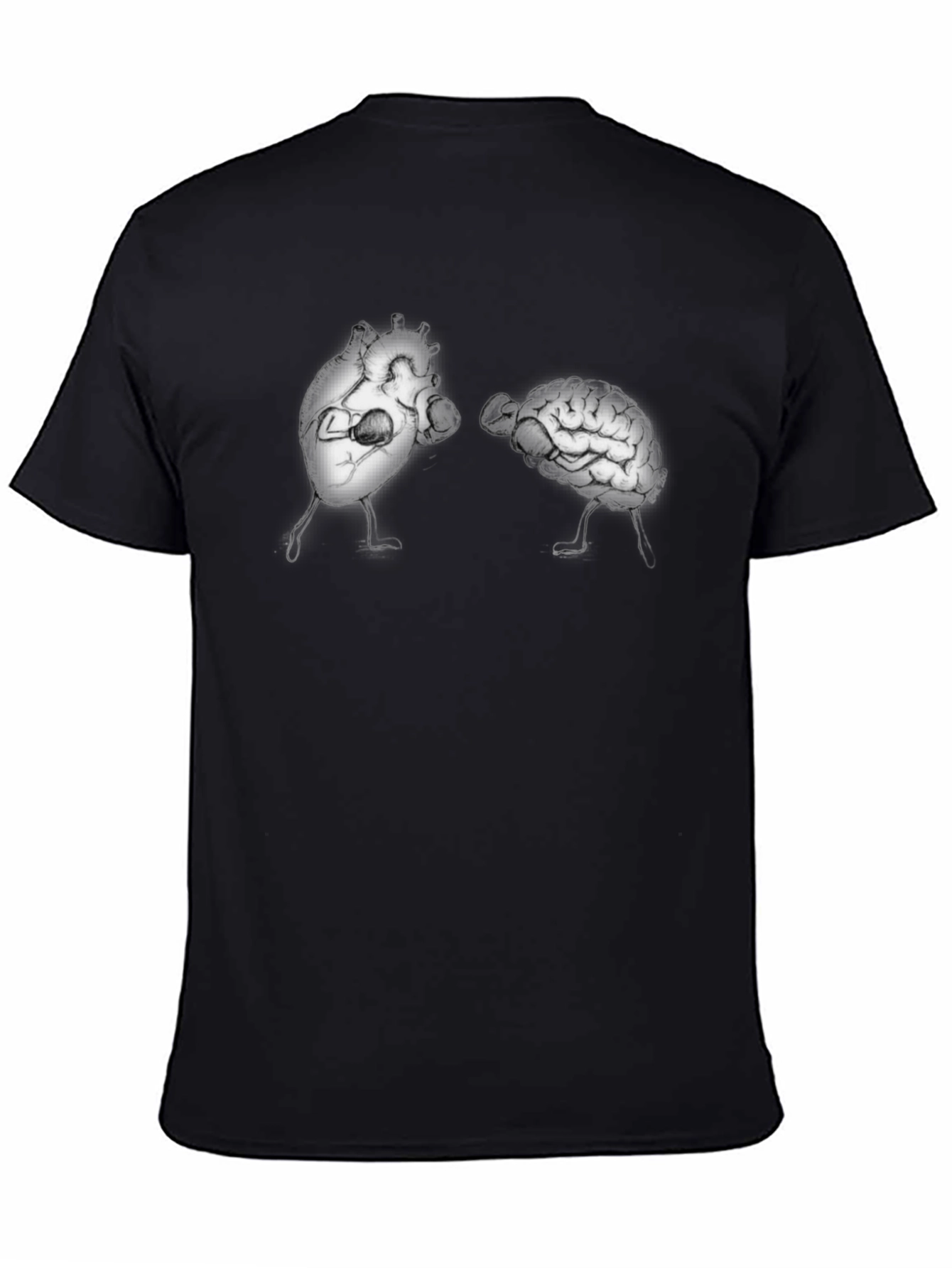 Heart vs. Brain Graphic Tee - Funny Anatomy T-Shirt