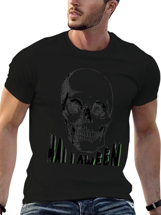 Halloween Skull Graphic T-Shirt