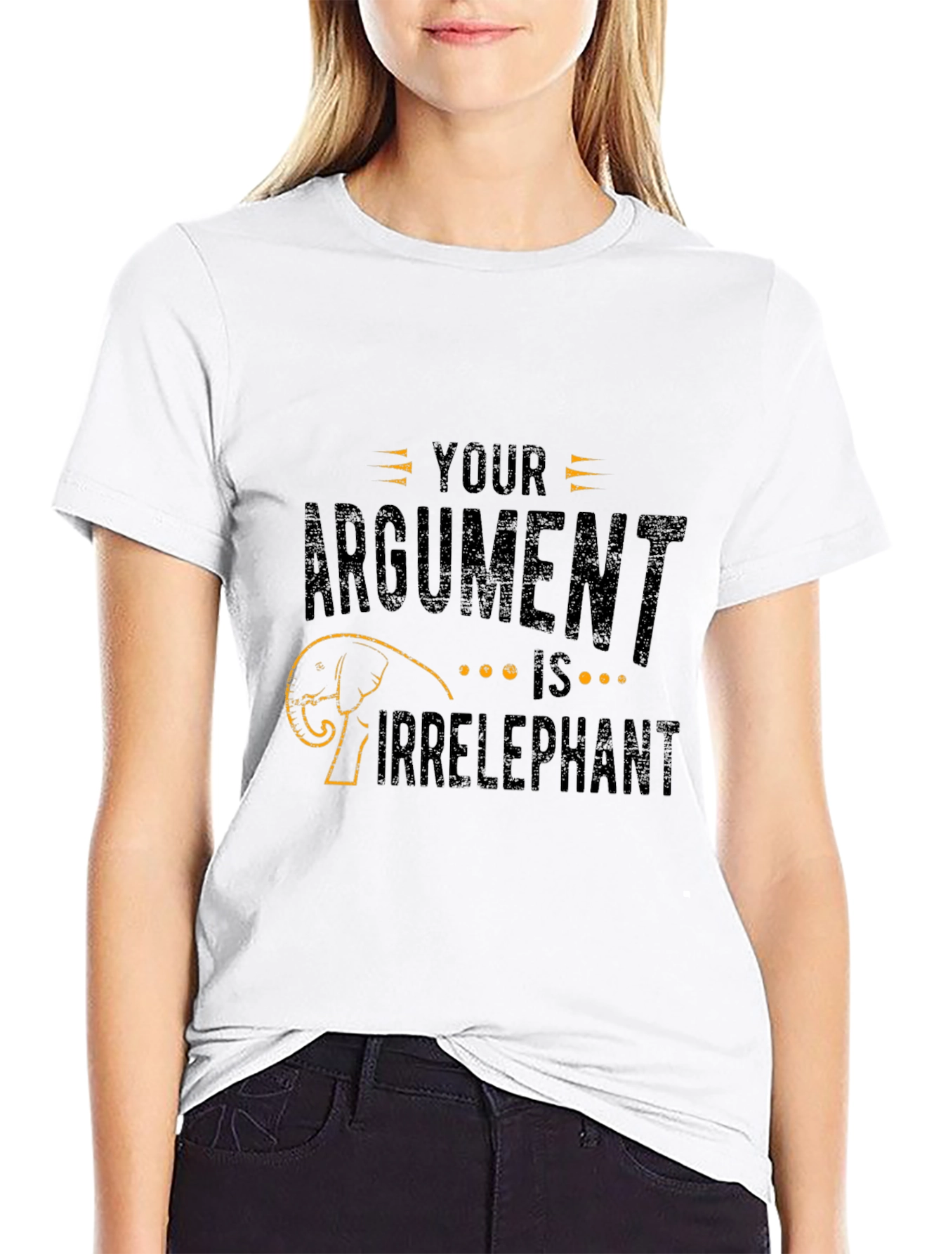 Irrelephant Humor Graphic Tee - Mens Black T-Shirt
