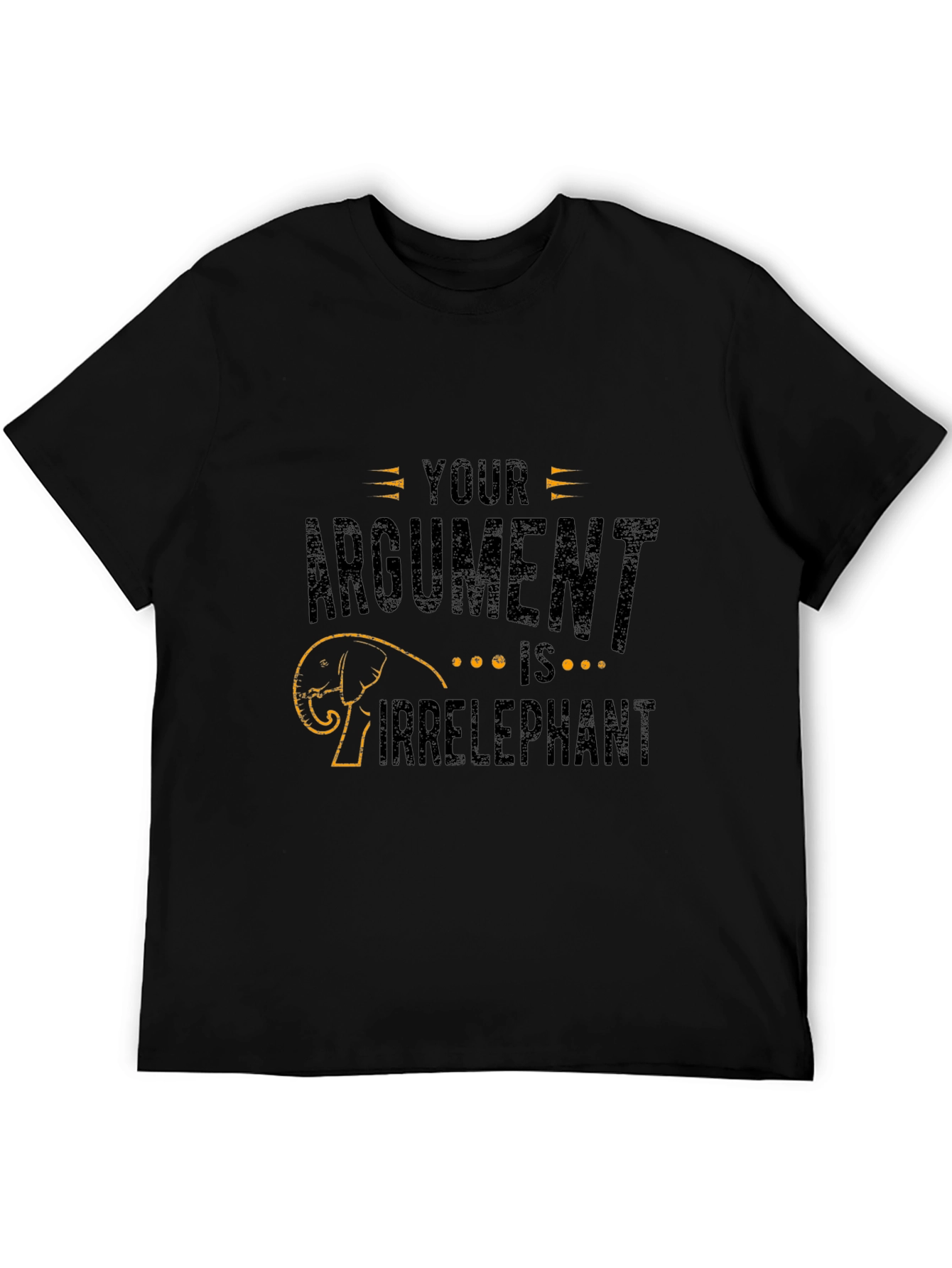 Irrelephant Humor Graphic Tee - Mens Black T-Shirt
