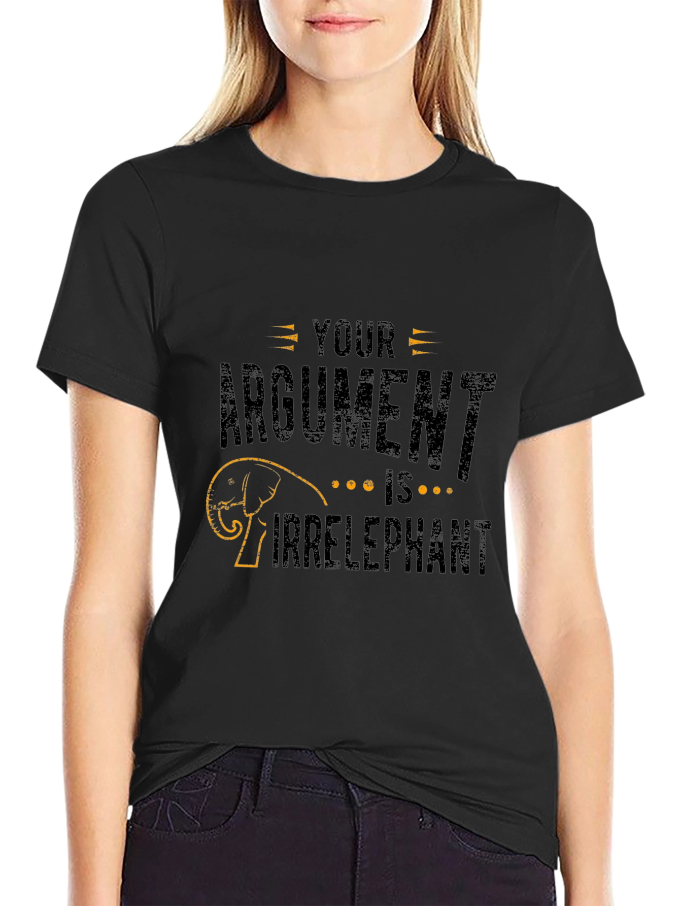Irrelephant Humor Graphic Tee - Mens Black T-Shirt