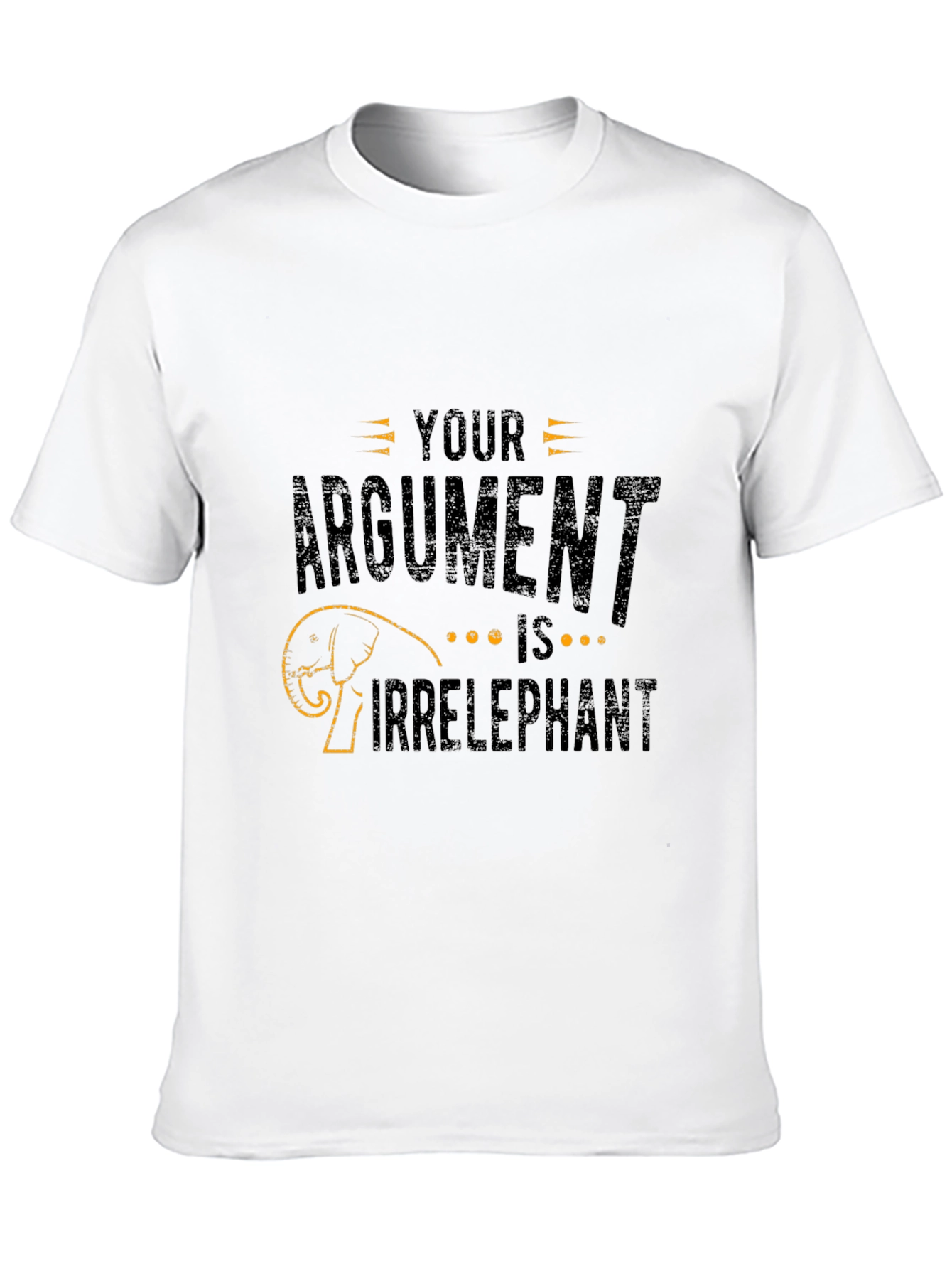 Irrelephant Humor Graphic Tee - Mens Black T-Shirt
