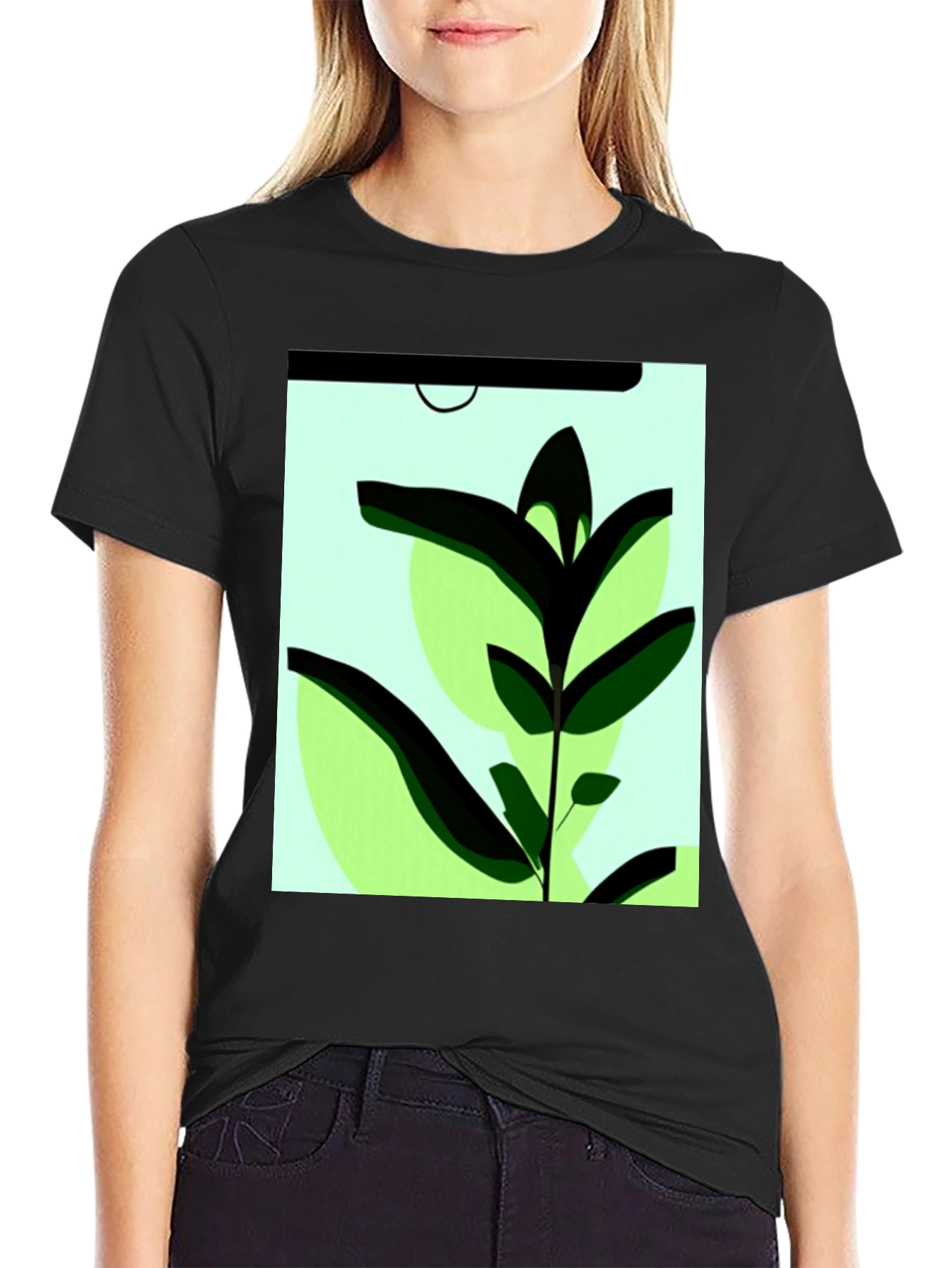 Botanical Graphic Tee - Modern Plant Art Shirt
