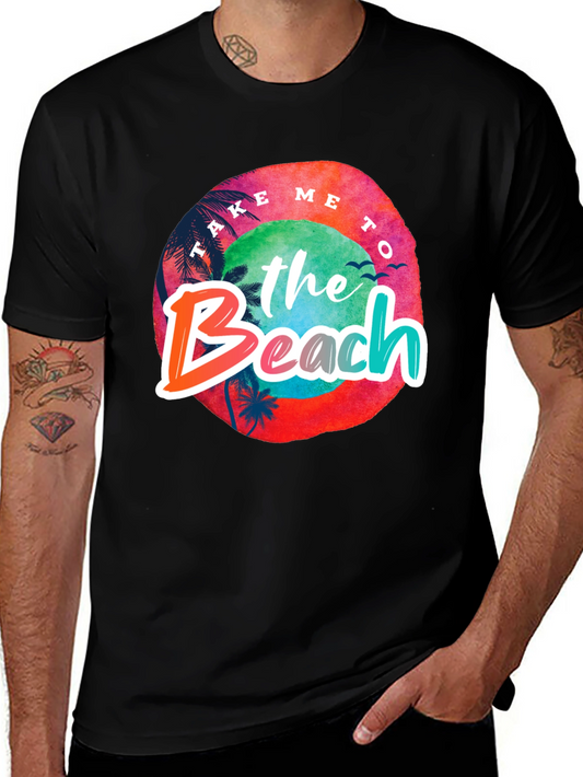 Take Me To the Beach Black Graphic Tee