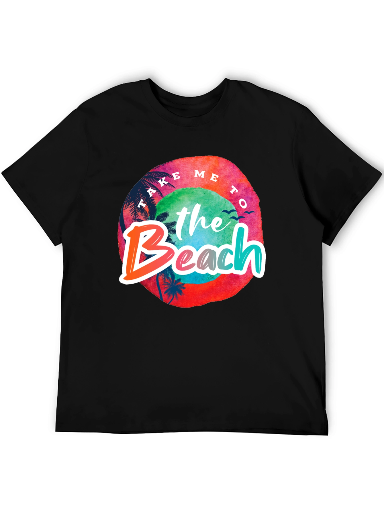 Take Me To the Beach Black Graphic Tee