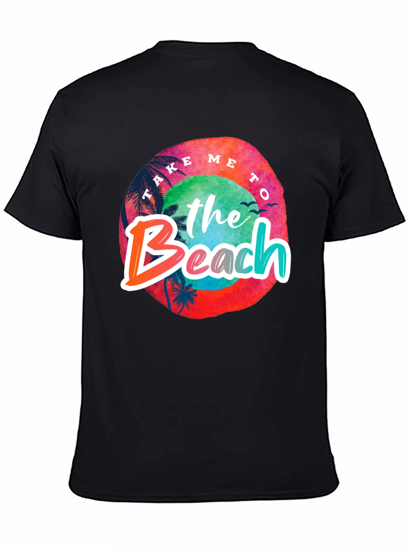 Take Me To the Beach Black Graphic Tee