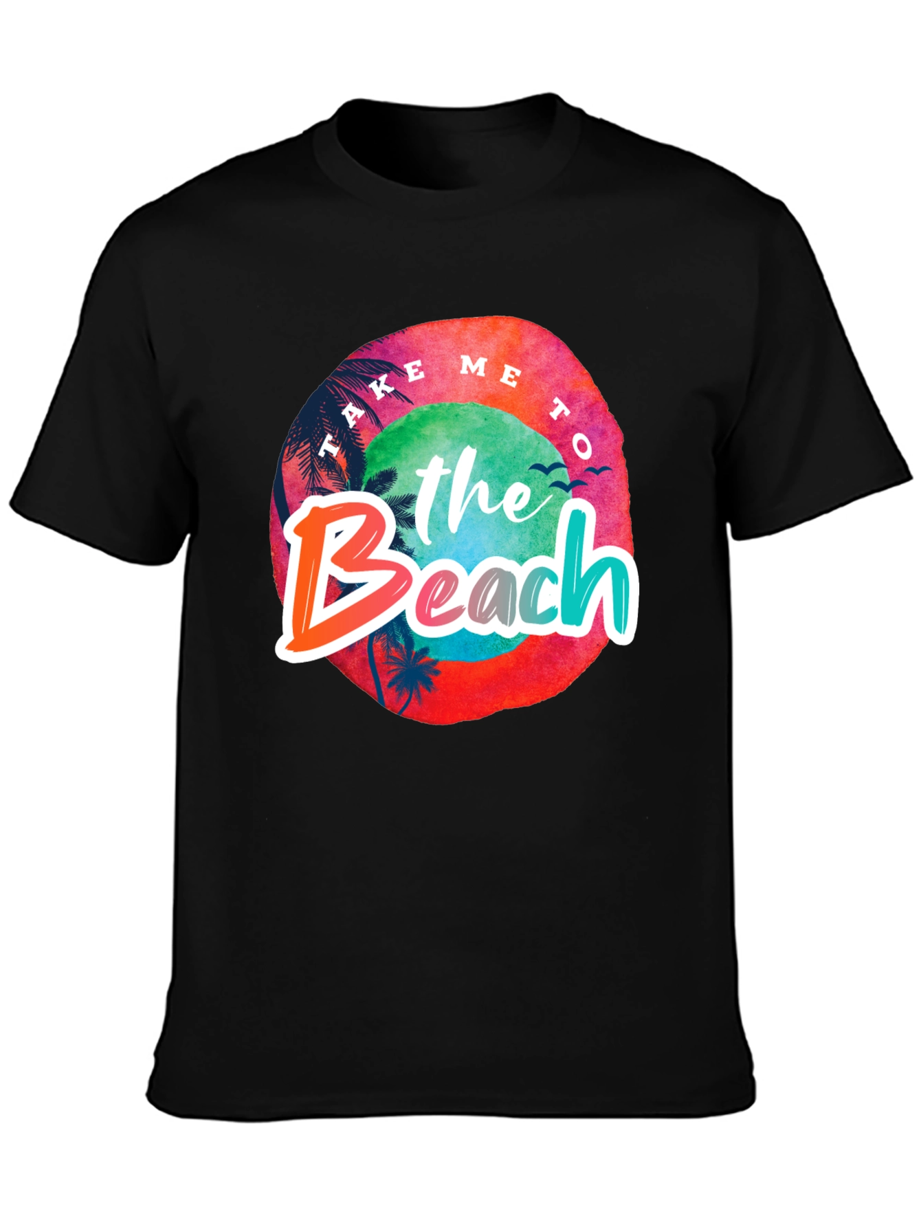 Take Me To the Beach Black Graphic Tee
