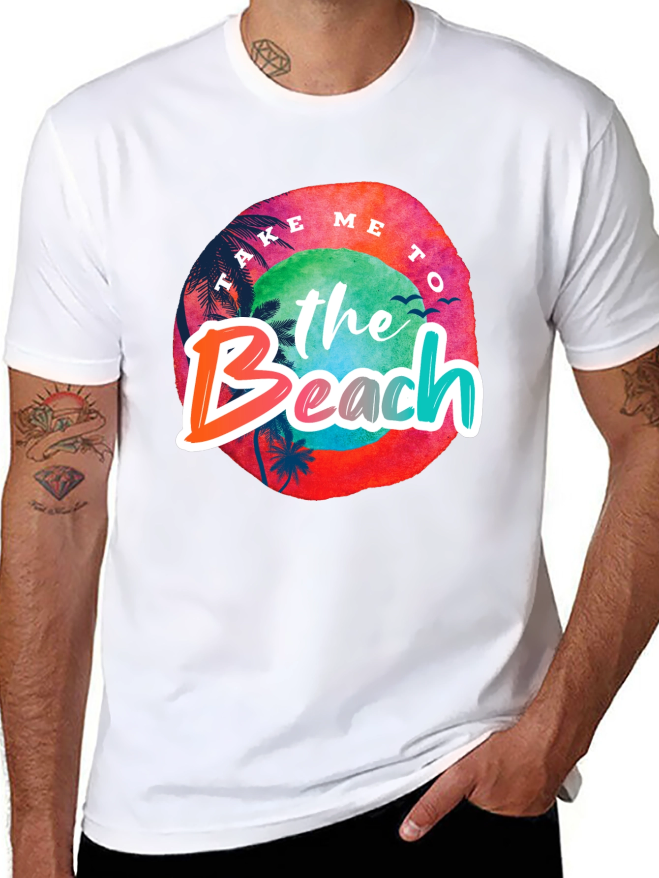 Take Me To the Beach Black Graphic Tee