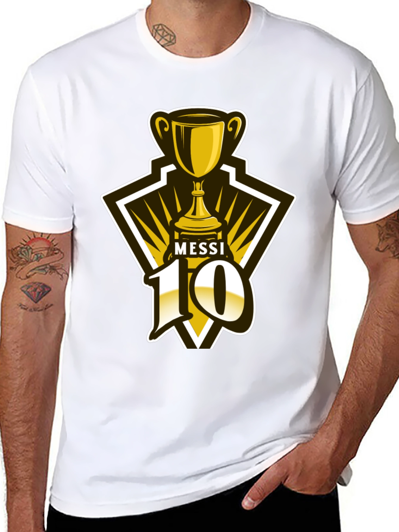 Messi 10 Trophy Graphic T-Shirt - Fan Edition