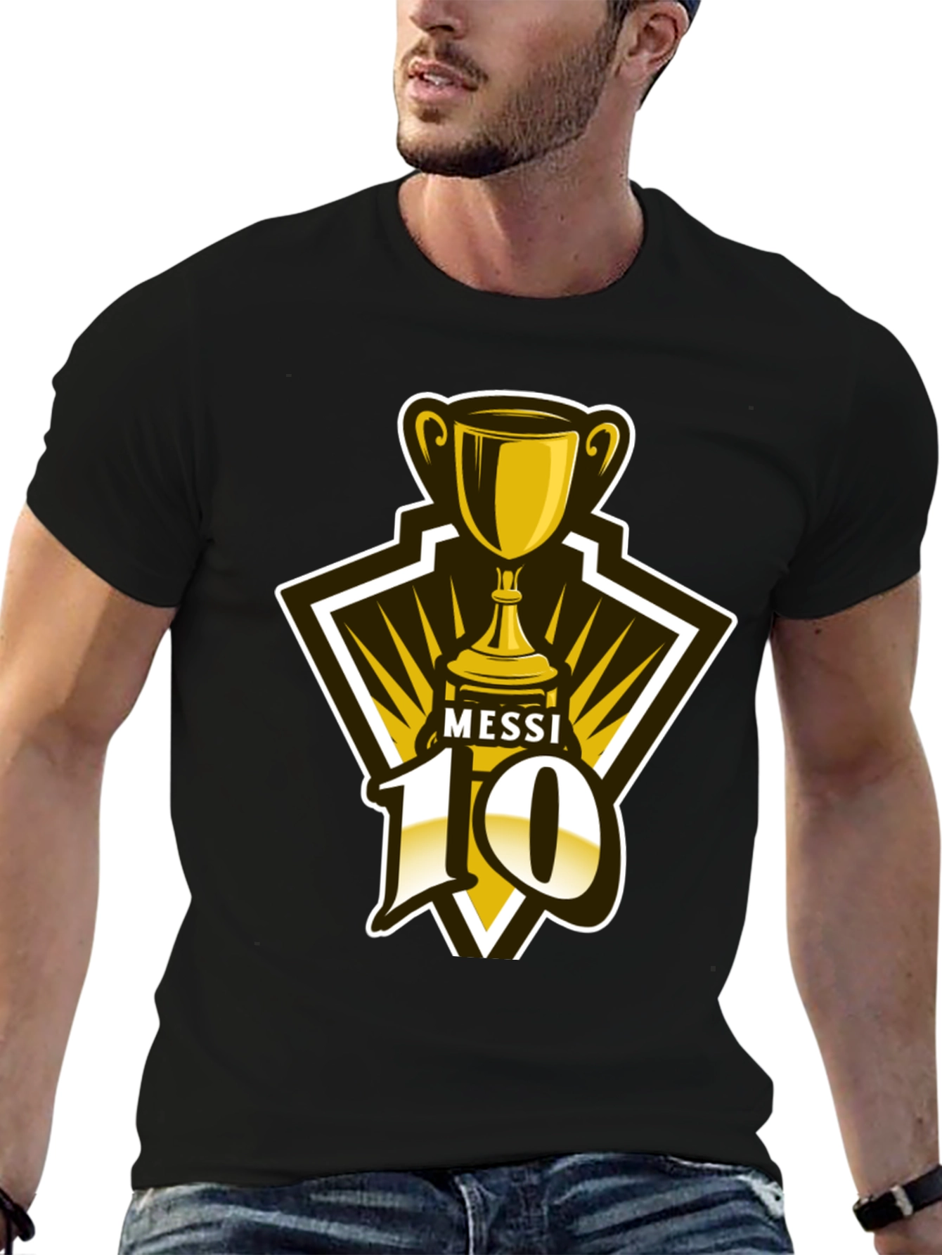 Messi 10 Trophy Graphic T-Shirt - Fan Edition