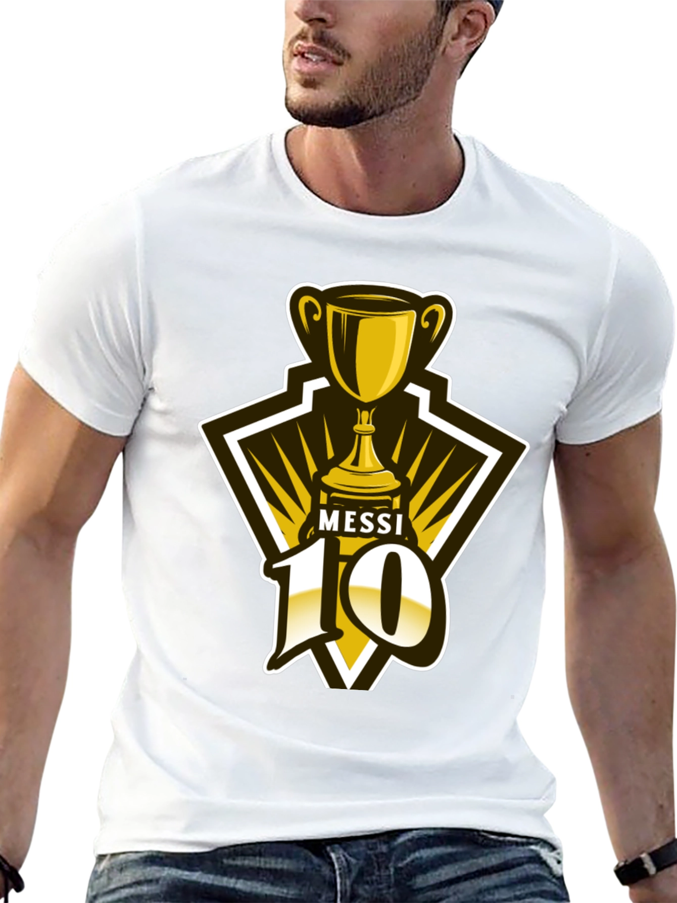 Messi 10 Trophy Graphic T-Shirt - Fan Edition
