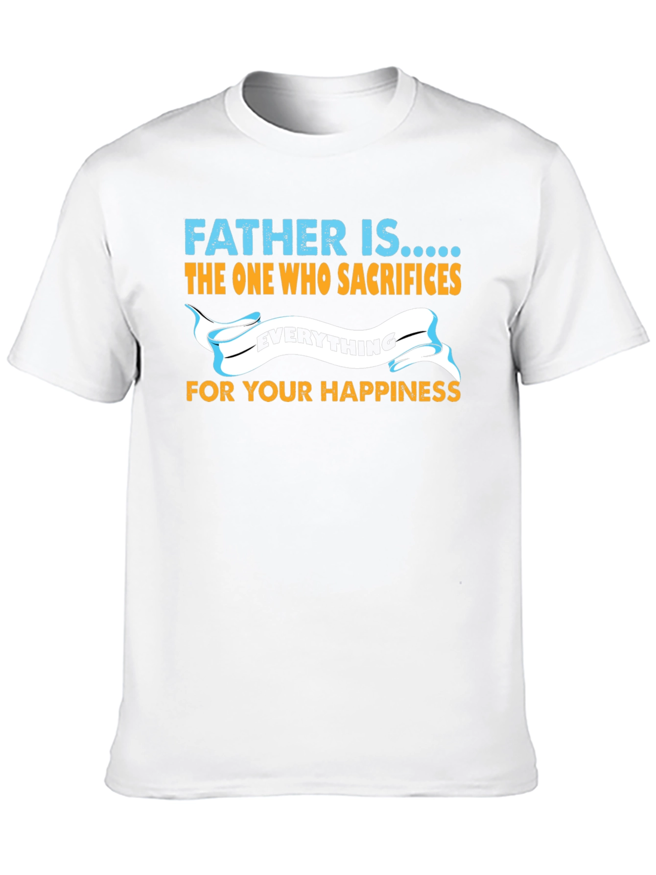 Father is... Graphic Print Black T-Shirt
