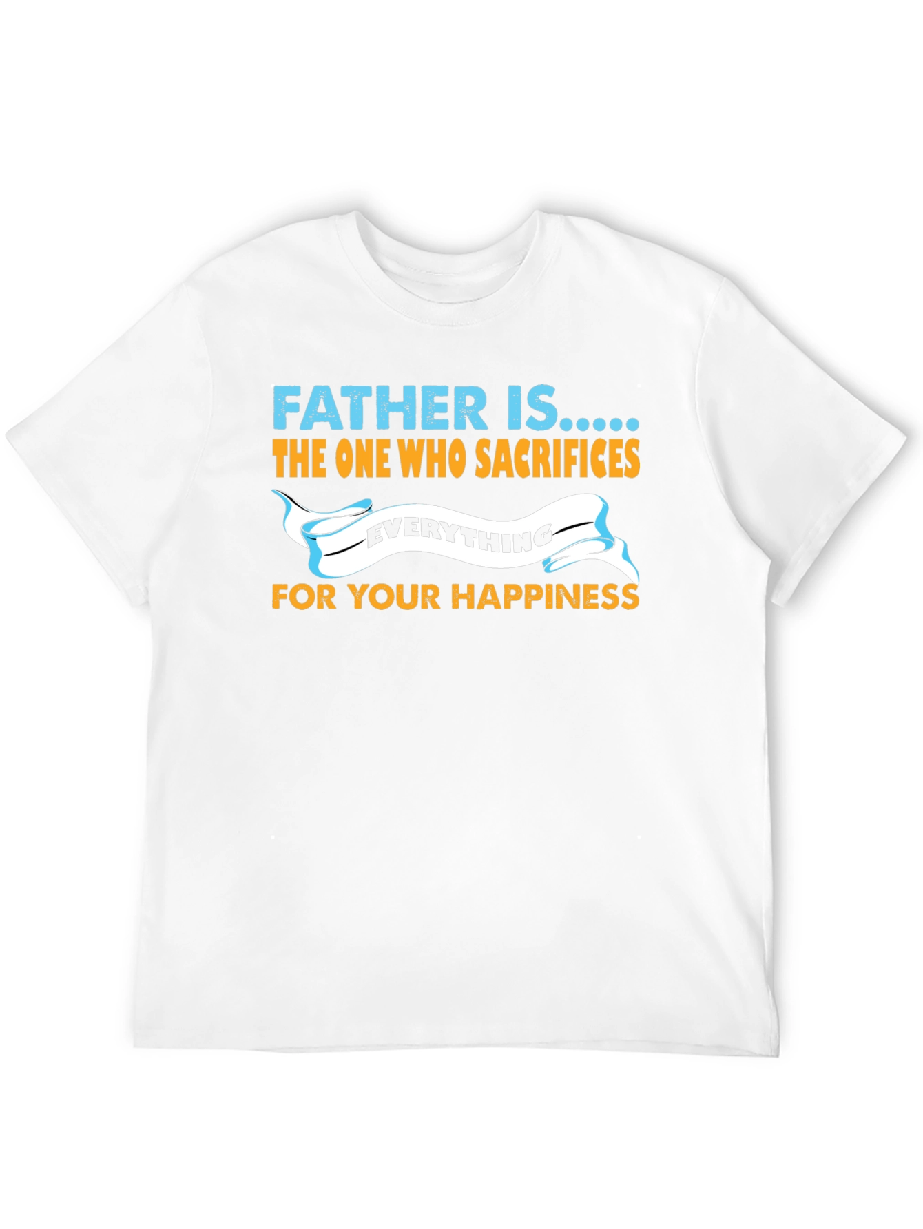 Father is... Graphic Print Black T-Shirt