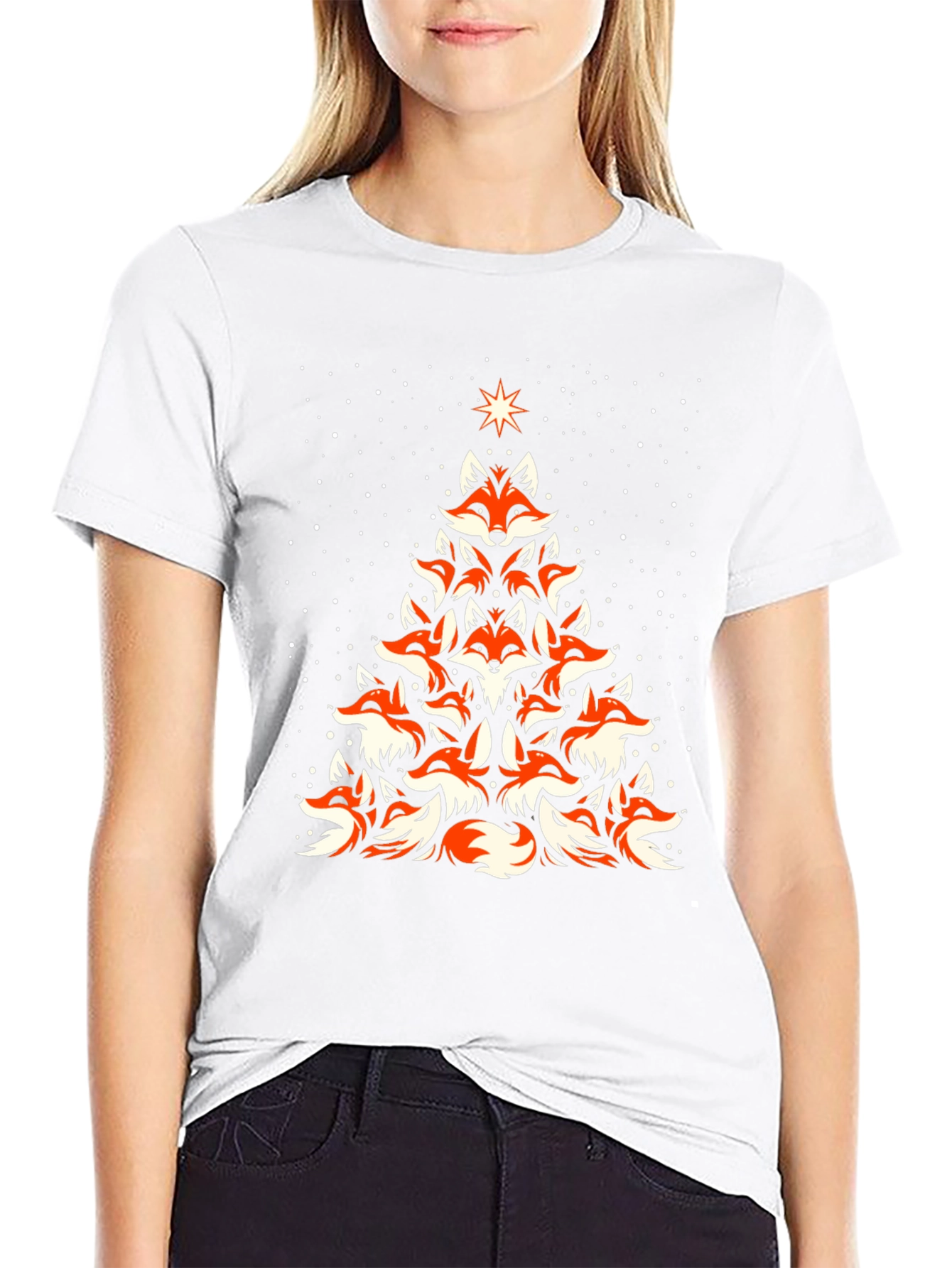 Fox Christmas Tree Graphic Tee