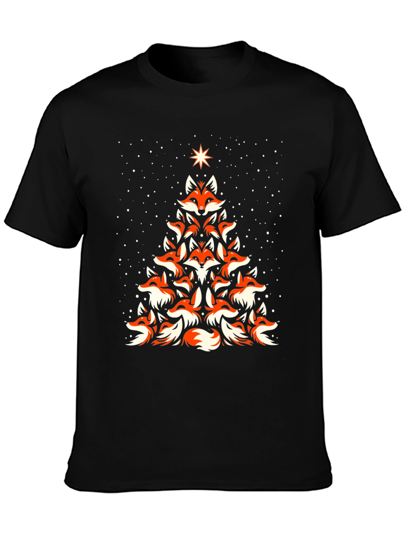 Fox Christmas Tree Graphic Tee