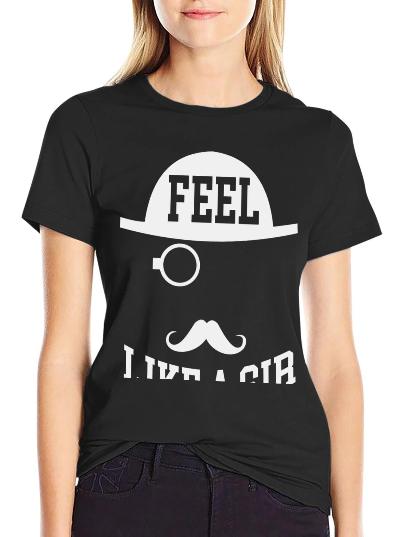 Feel Like a Sir Graphic T-Shirt - Black