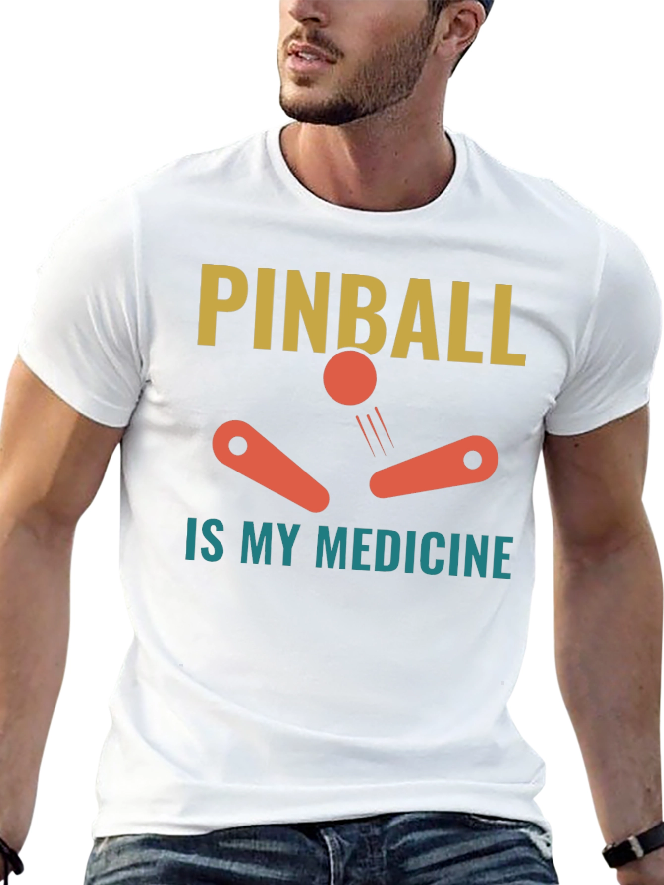 Pinball is My Medicine Black T-Shirt