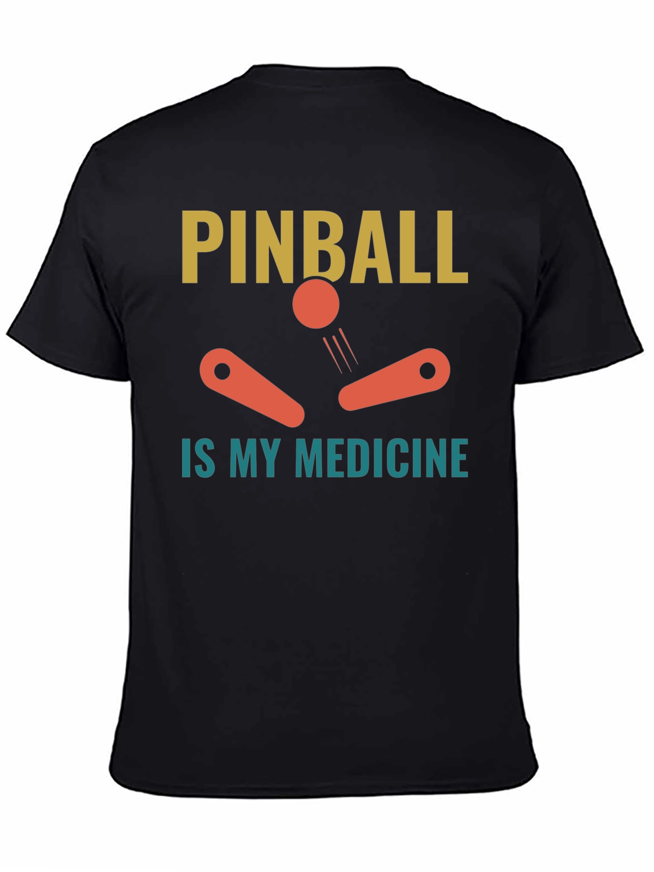 Pinball is My Medicine Black T-Shirt