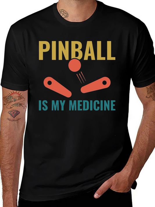 Pinball is My Medicine Black T-Shirt