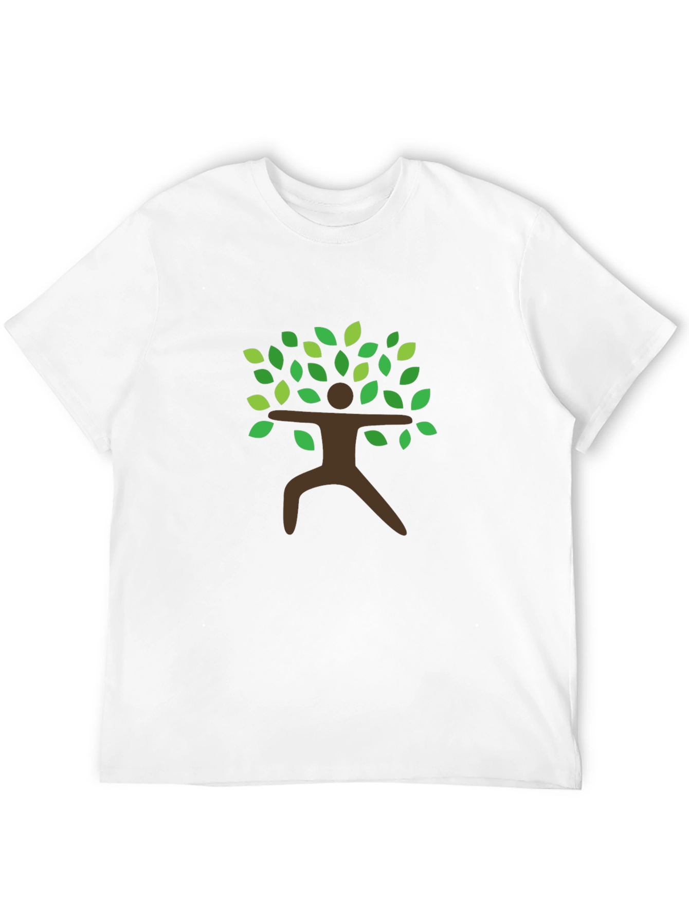 Nature Tree Man Graphic Black T-Shirt