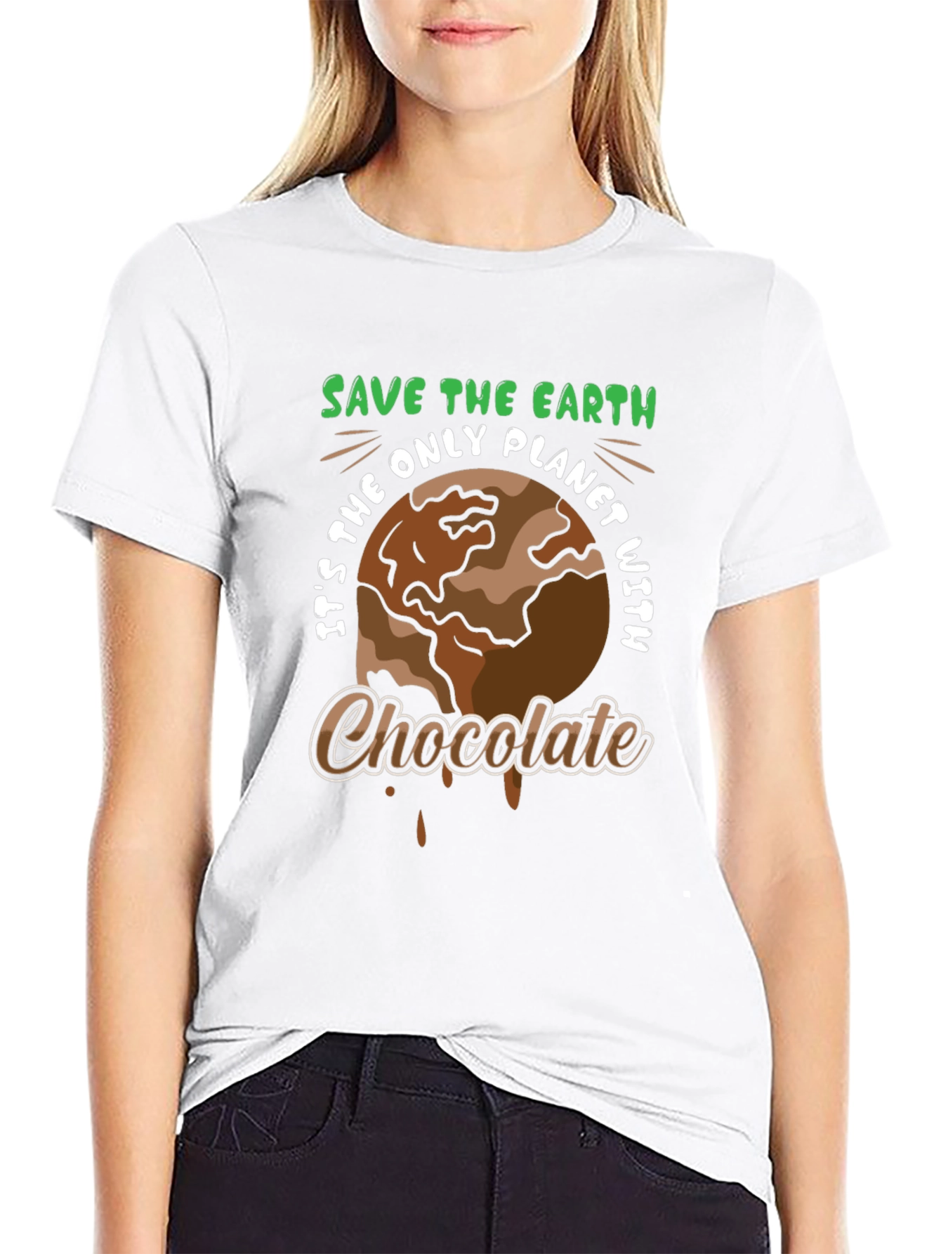 Save the Earth Chocolate Planet T-Shirt