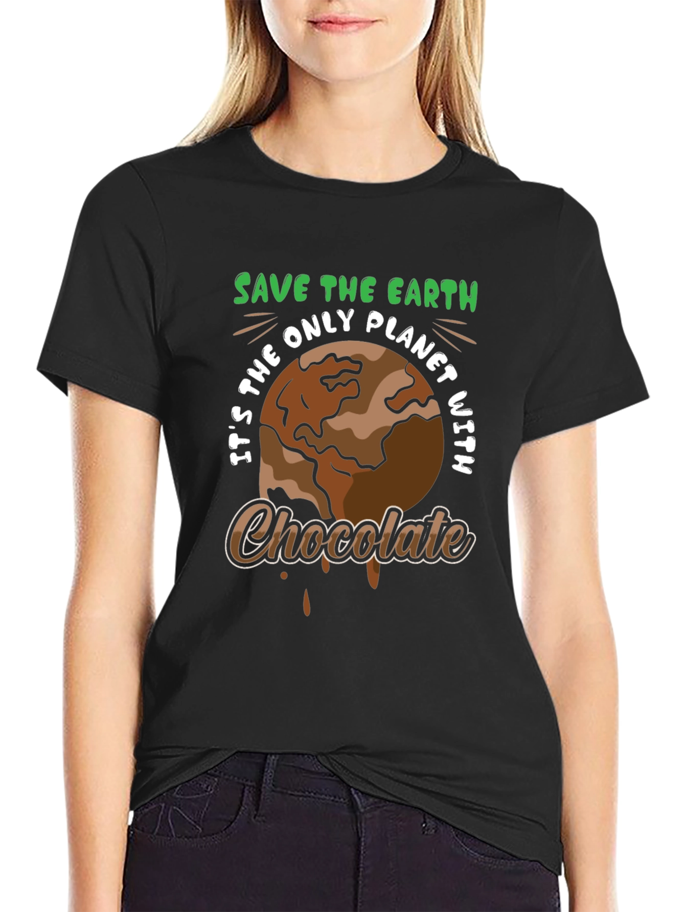 Save the Earth Chocolate Planet T-Shirt