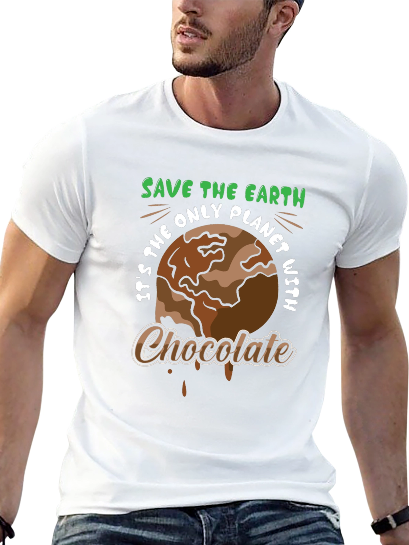 Save the Earth Chocolate Planet T-Shirt