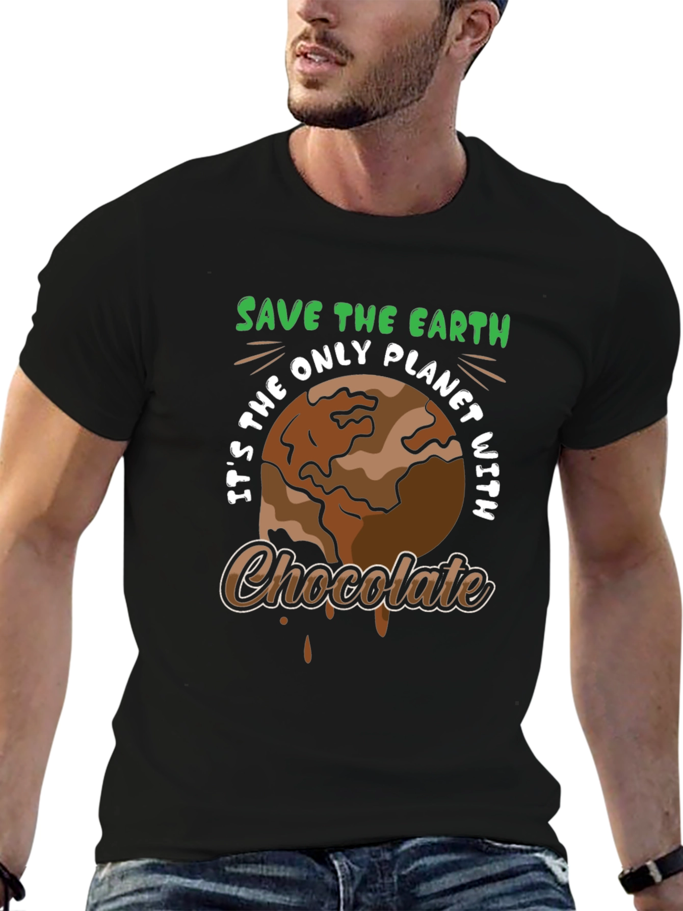 Save the Earth Chocolate Planet T-Shirt