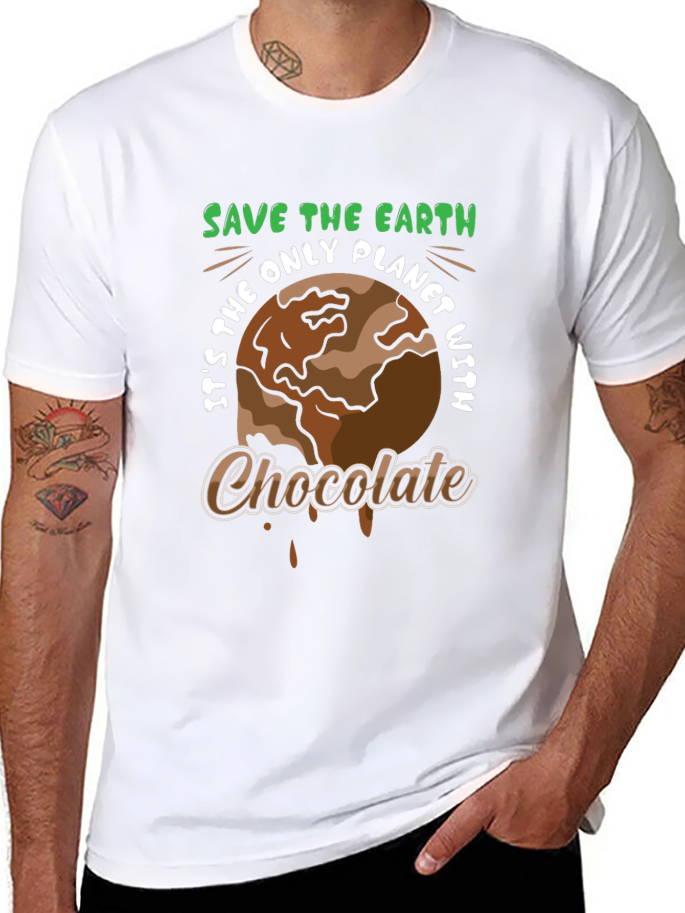 Save the Earth Chocolate Planet T-Shirt
