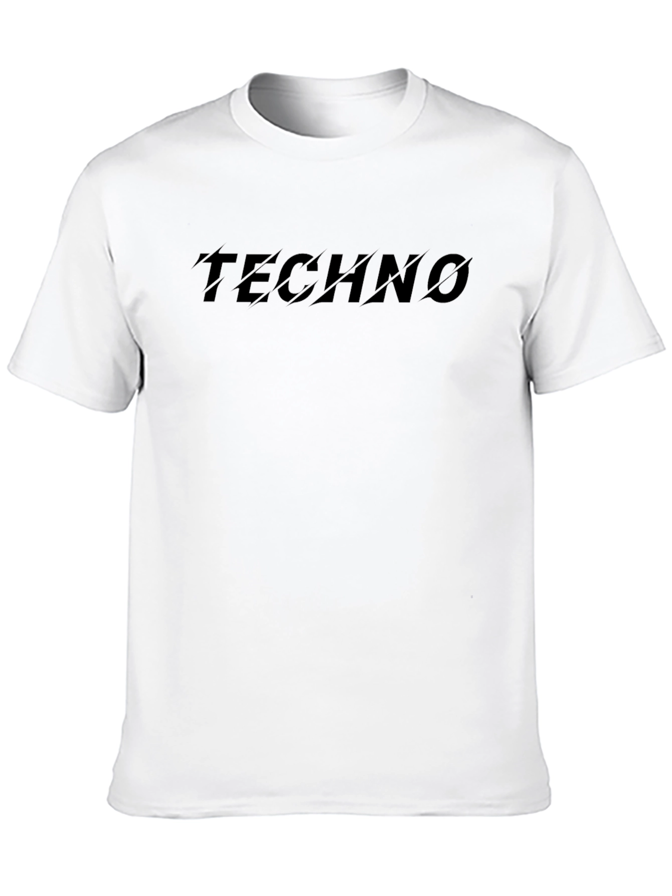 Techno Graphic Tee - Sleek Black Design