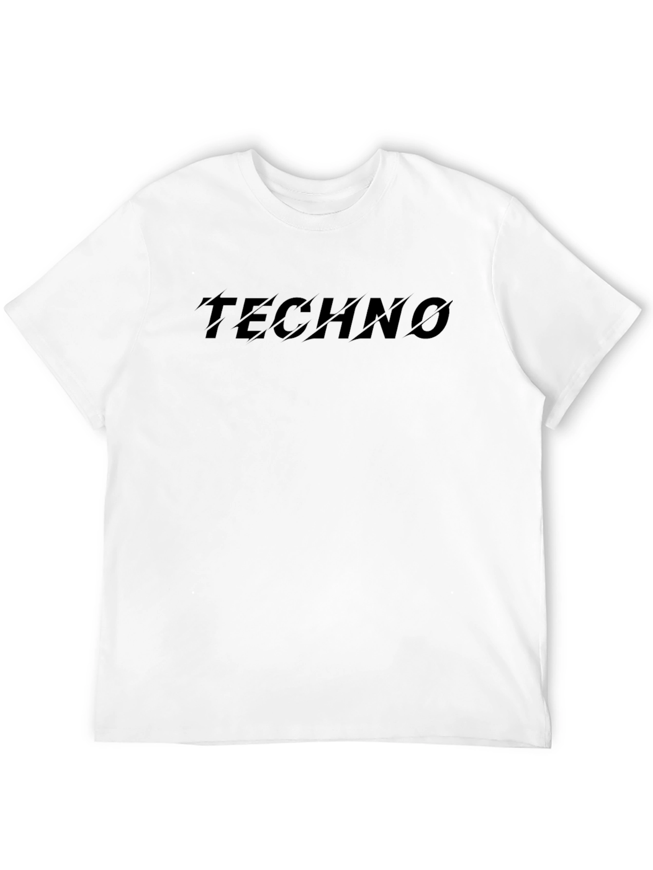 Techno Graphic Tee - Sleek Black Design