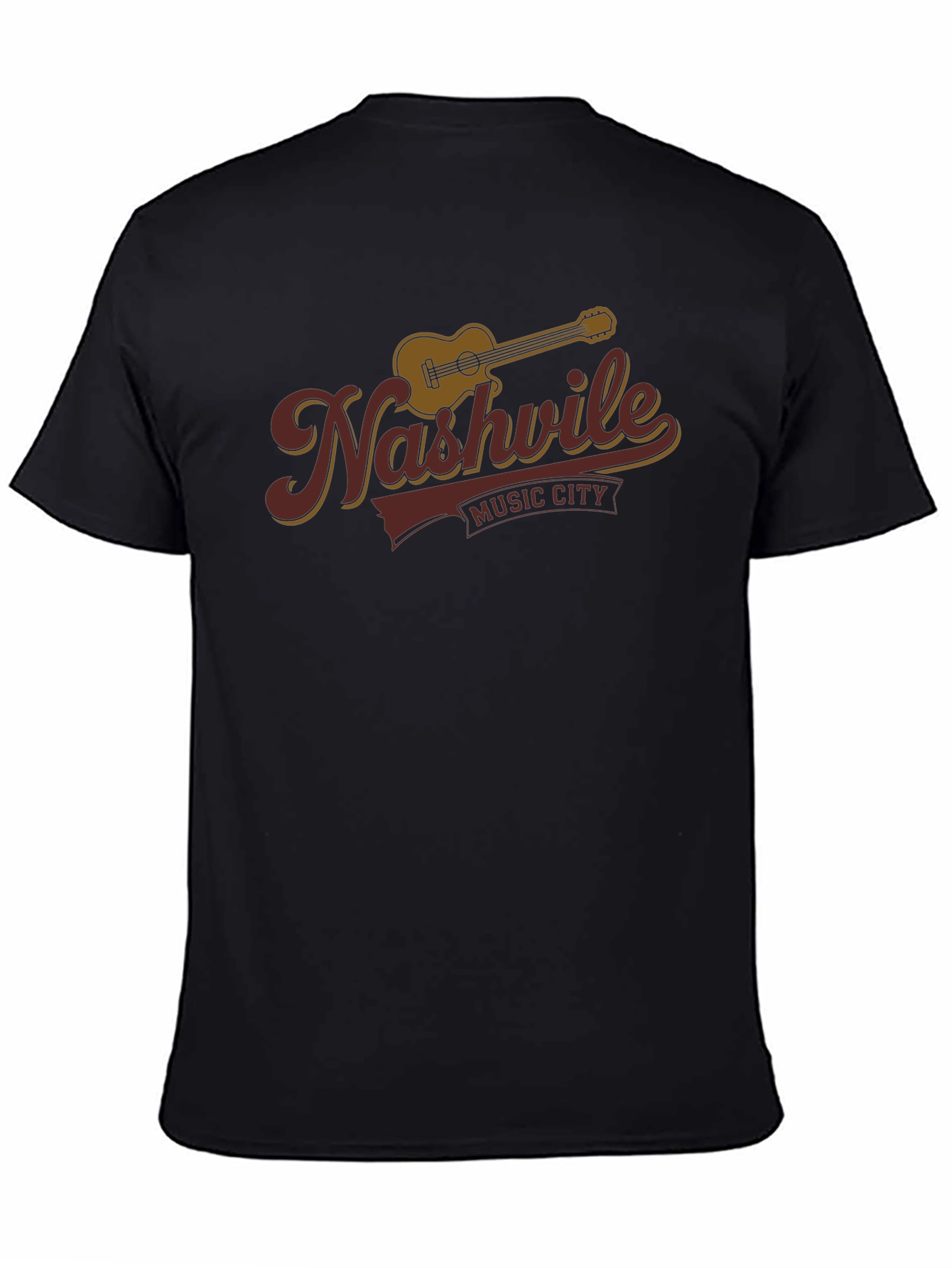 Nashville Music City Black Graphic T-Shirt