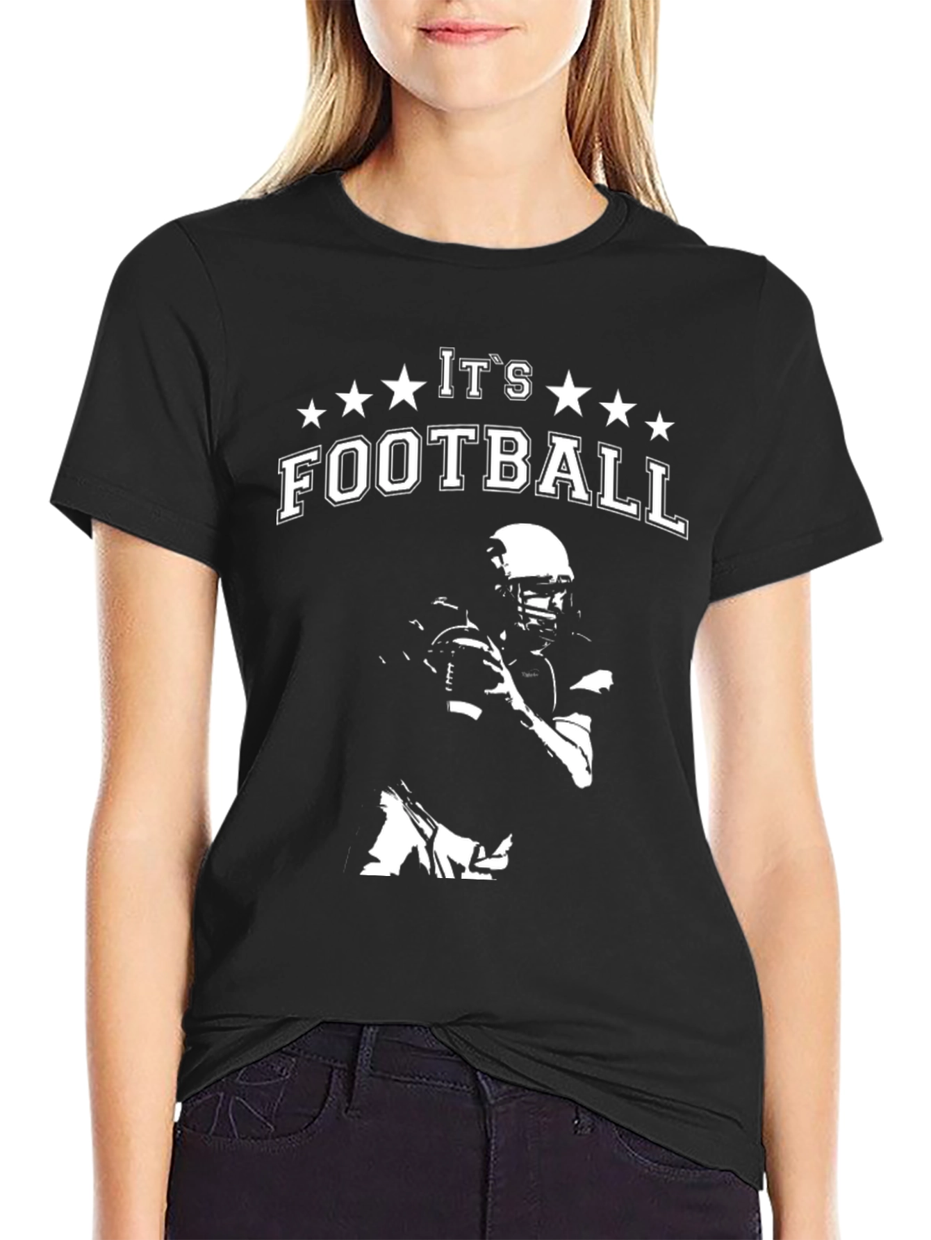 Its Football Black Graphic Tee