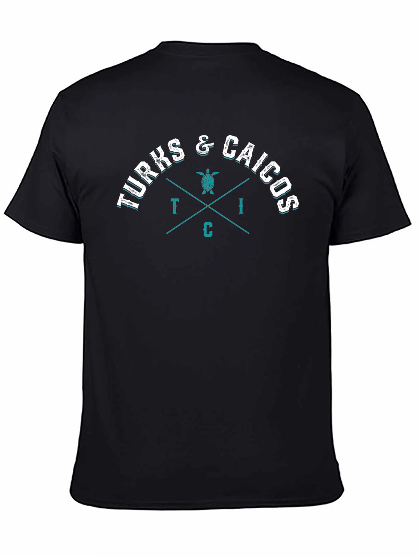 Turks & Caicos Graphic Print Black T-Shirt