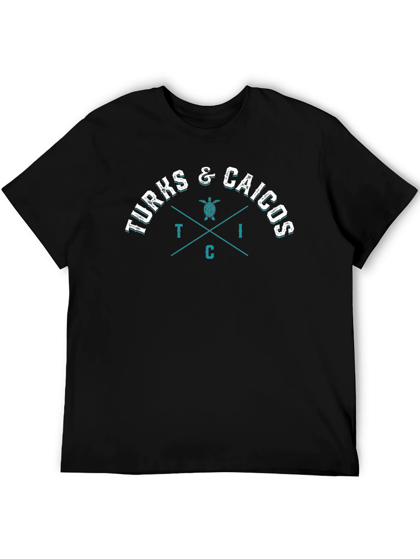 Turks & Caicos Graphic Print Black T-Shirt