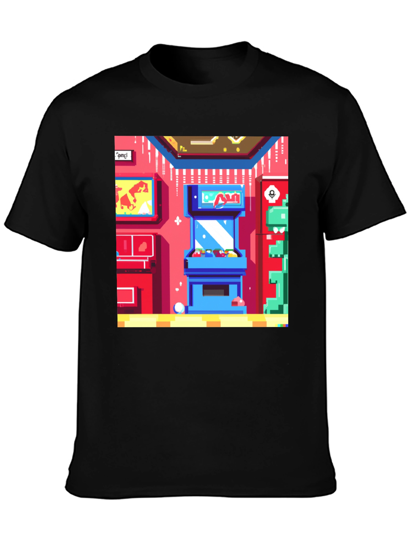 Retro Arcade Gamer T-Shirt - Black Cotton Tee