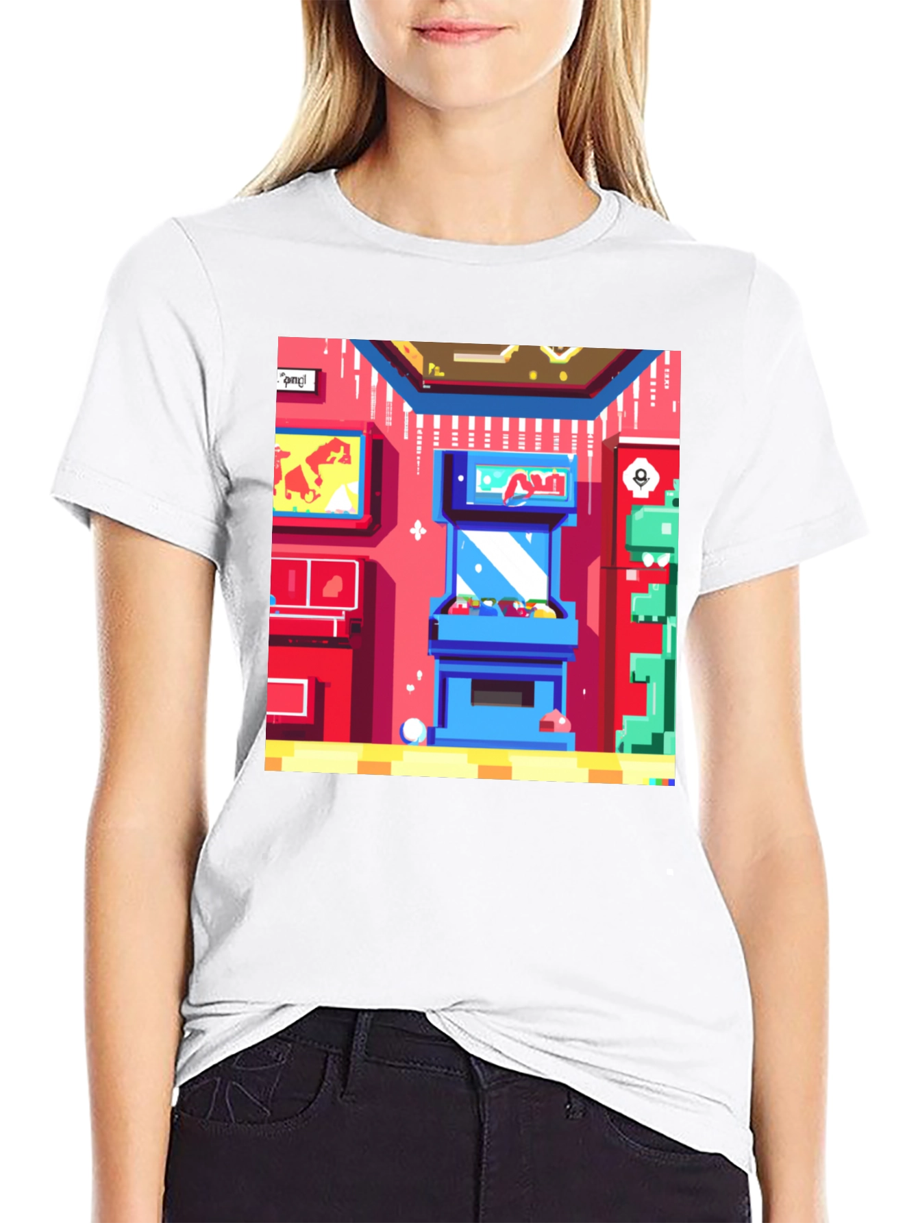 Retro Arcade Gamer T-Shirt - Black Cotton Tee