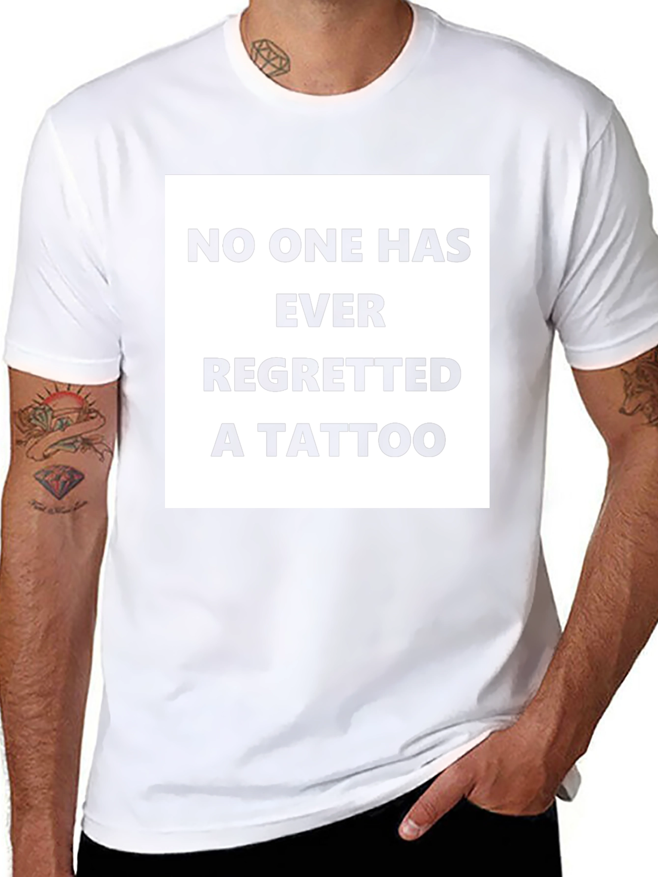 Funny Tattoo Regret T-Shirt - Black Graphic Tee