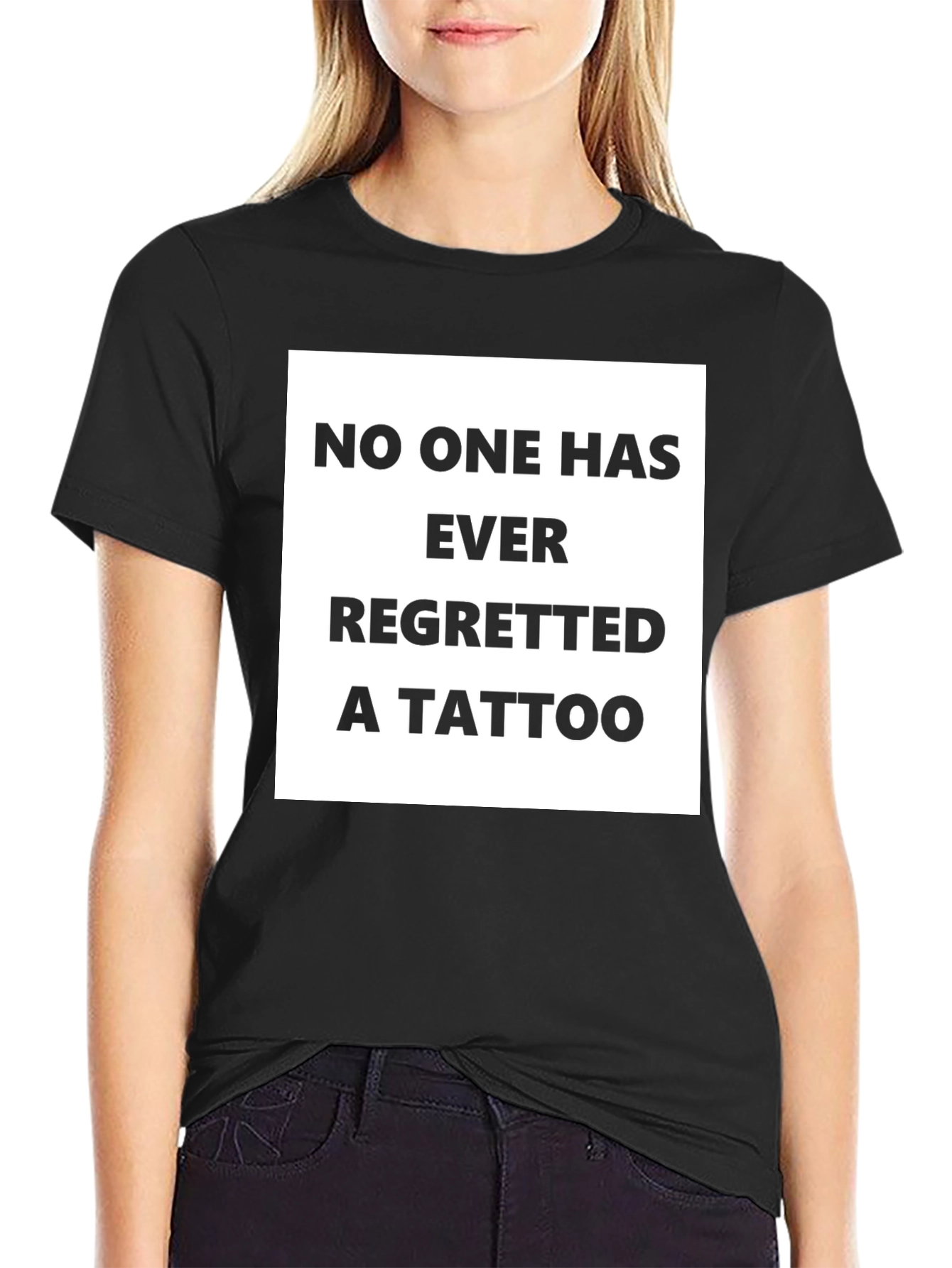 Funny Tattoo Regret T-Shirt - Black Graphic Tee