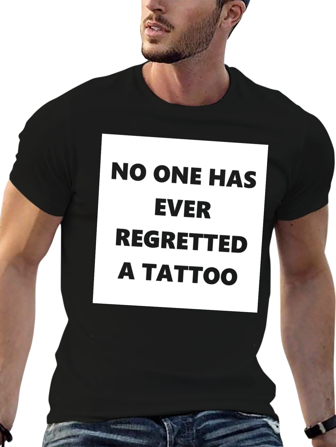 Funny Tattoo Regret T-Shirt - Black Graphic Tee